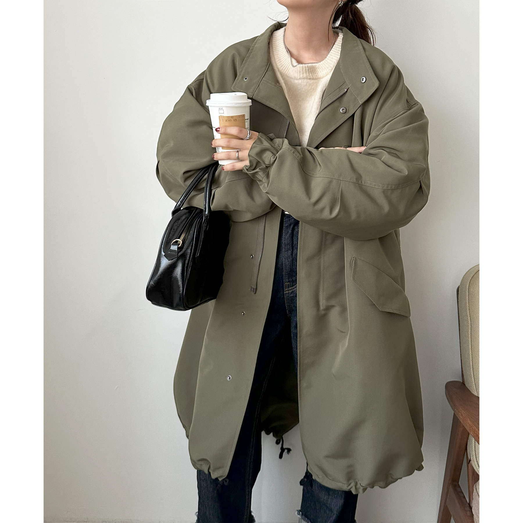 JAZZEVAR チベットラム ライナー付き 3WAY モッズコート　M JAZZEVAR チベットラム ライナー付き 3WAY モッズコート M JAZZEVAR