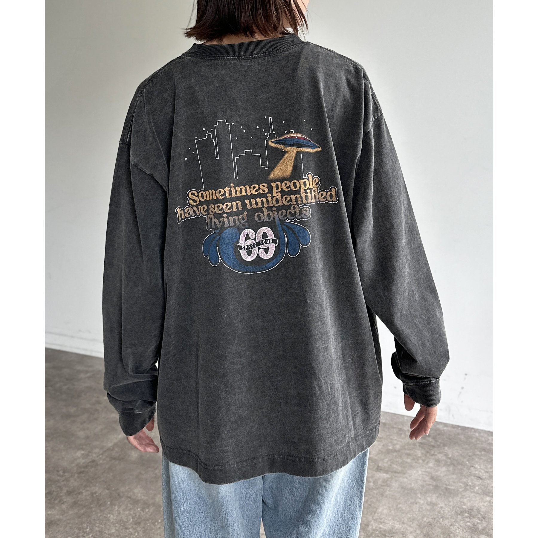 Rhude ヴィンテージ加工 ロンT RHUDE】ルード ヴィンテージ加工 USA製 ロンT 長袖 XLサイズ