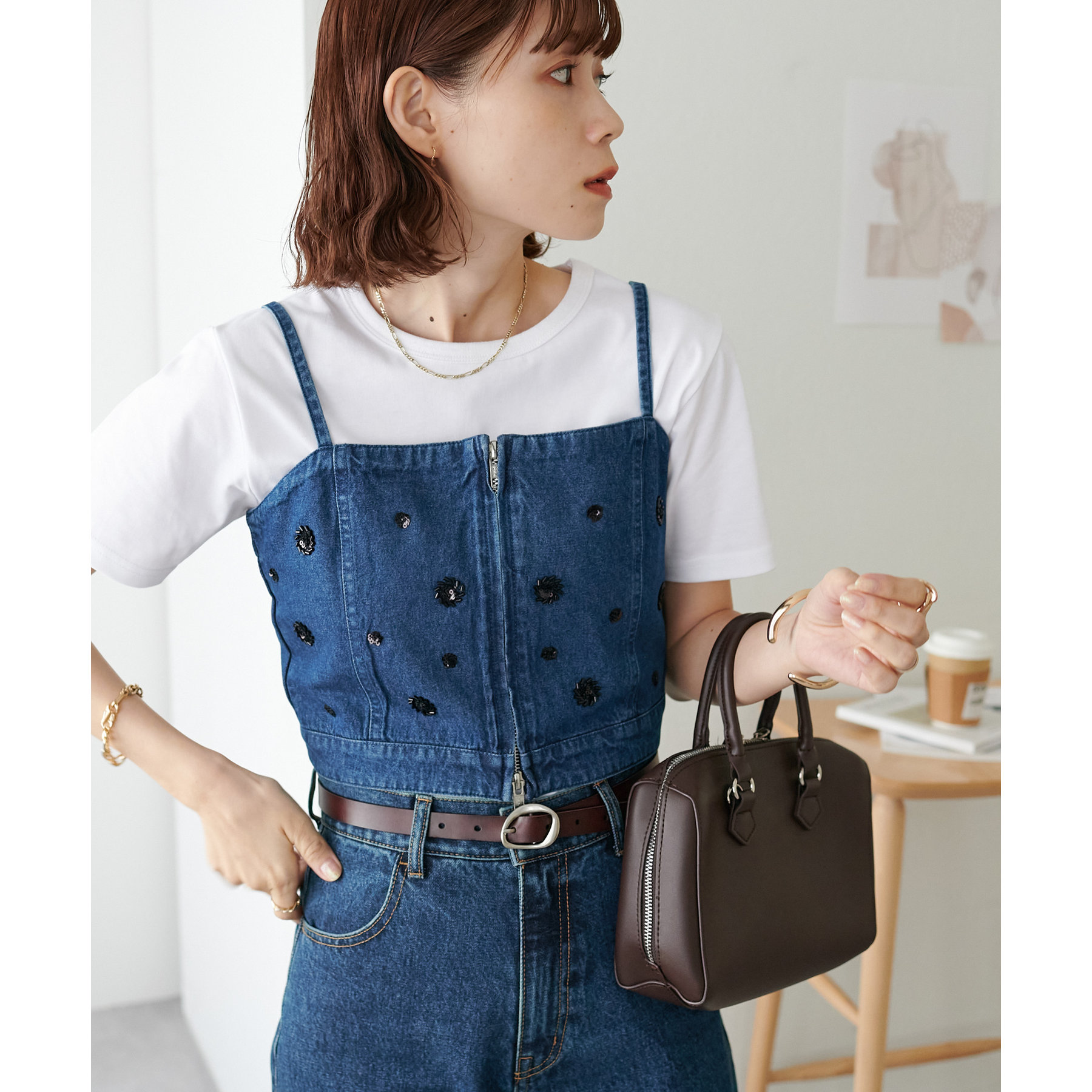 ２点おまとめ なぉさん専用 【美品 】ドルチェ＆ガッバー ビジュー付きデニム 楽天市場】【サムシング公式】atelier SOMETHING デニムビスチェ