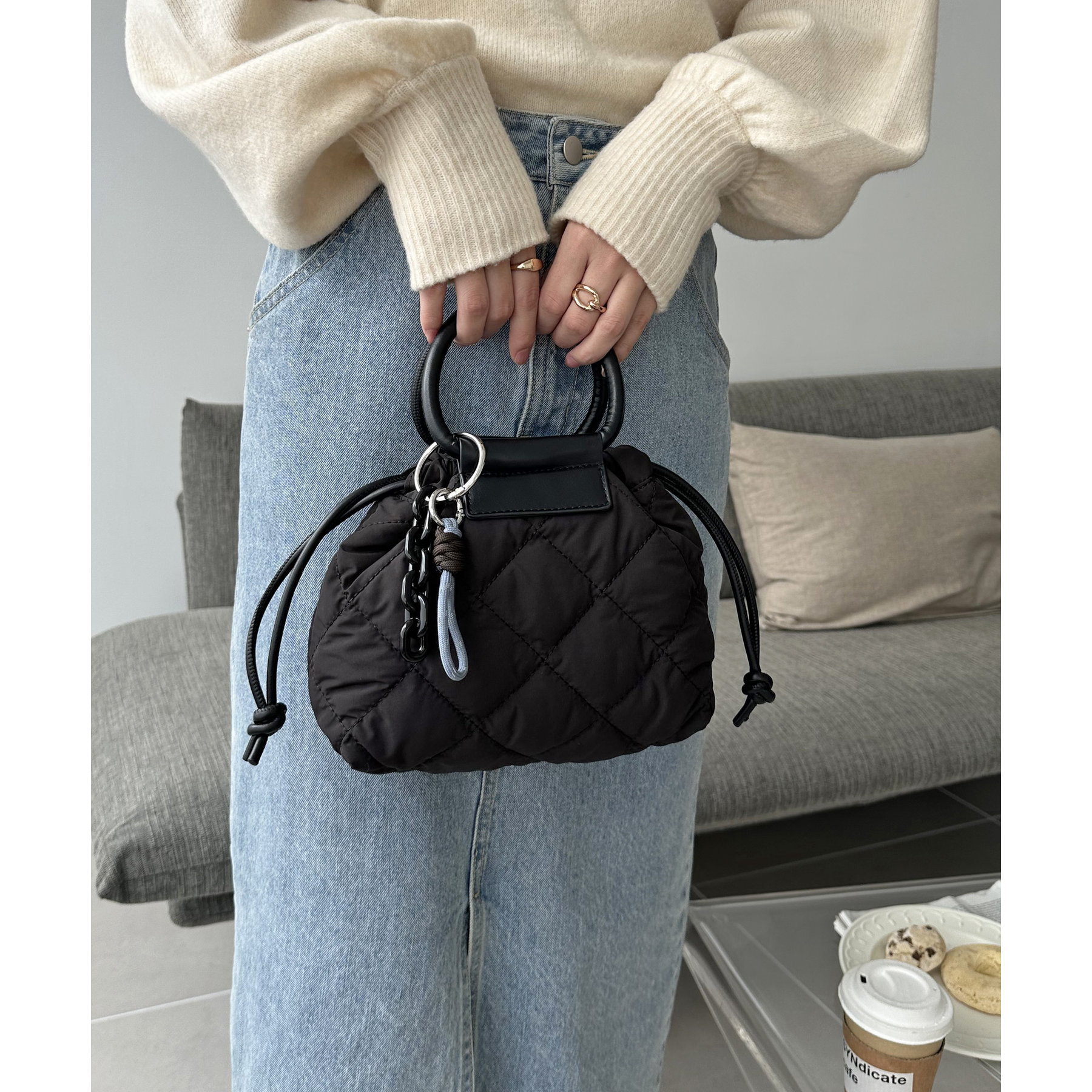キルティングショルダーミニバッグ キルティングミニショルダーバッグ | Bagoodtimeshop