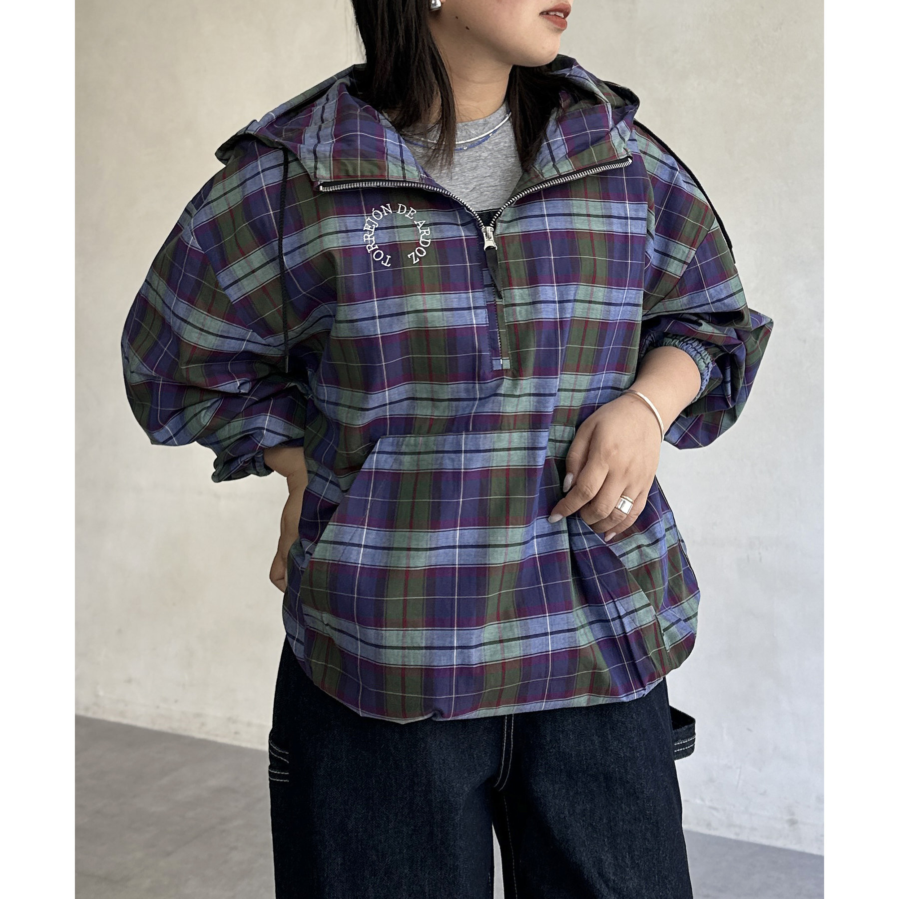 refomed ANORAK HOODIE アノラックパーカー チェック refomed ANORAK HOODIE アノラックパーカー チェック