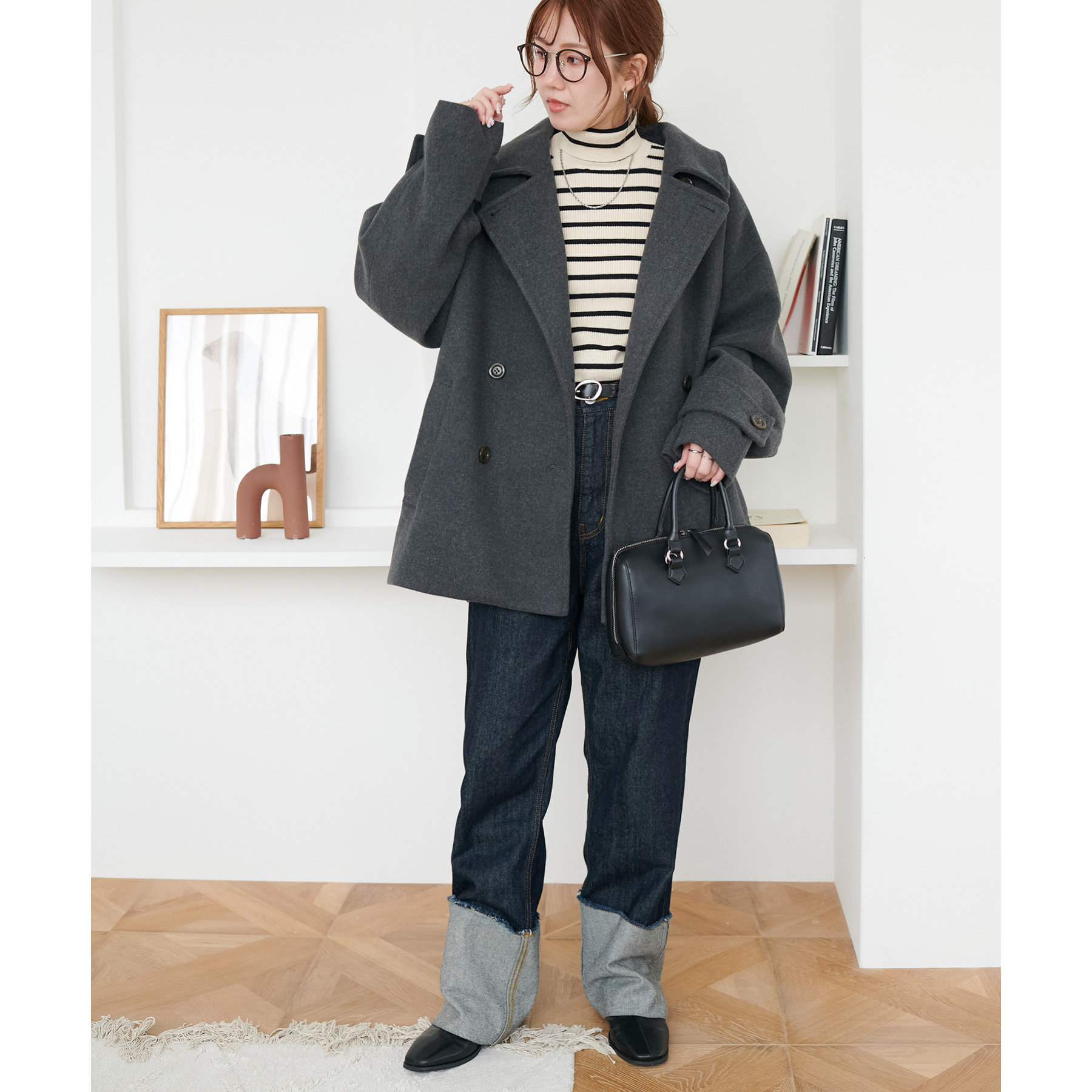【コーデに困らない！】中空糸スタンドミドルコート 中空糸スタンドミドルコート《WEB限定カラーあり