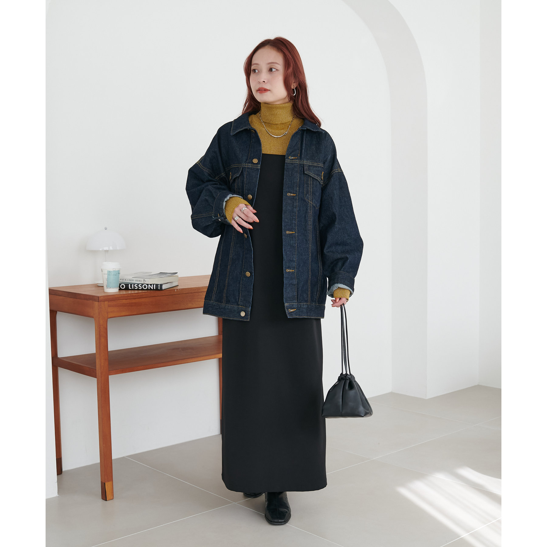 ダークネイビー タートルネックセーター　ラメ ダークネイビー タートルネックセーター ラメ ダークネイビー