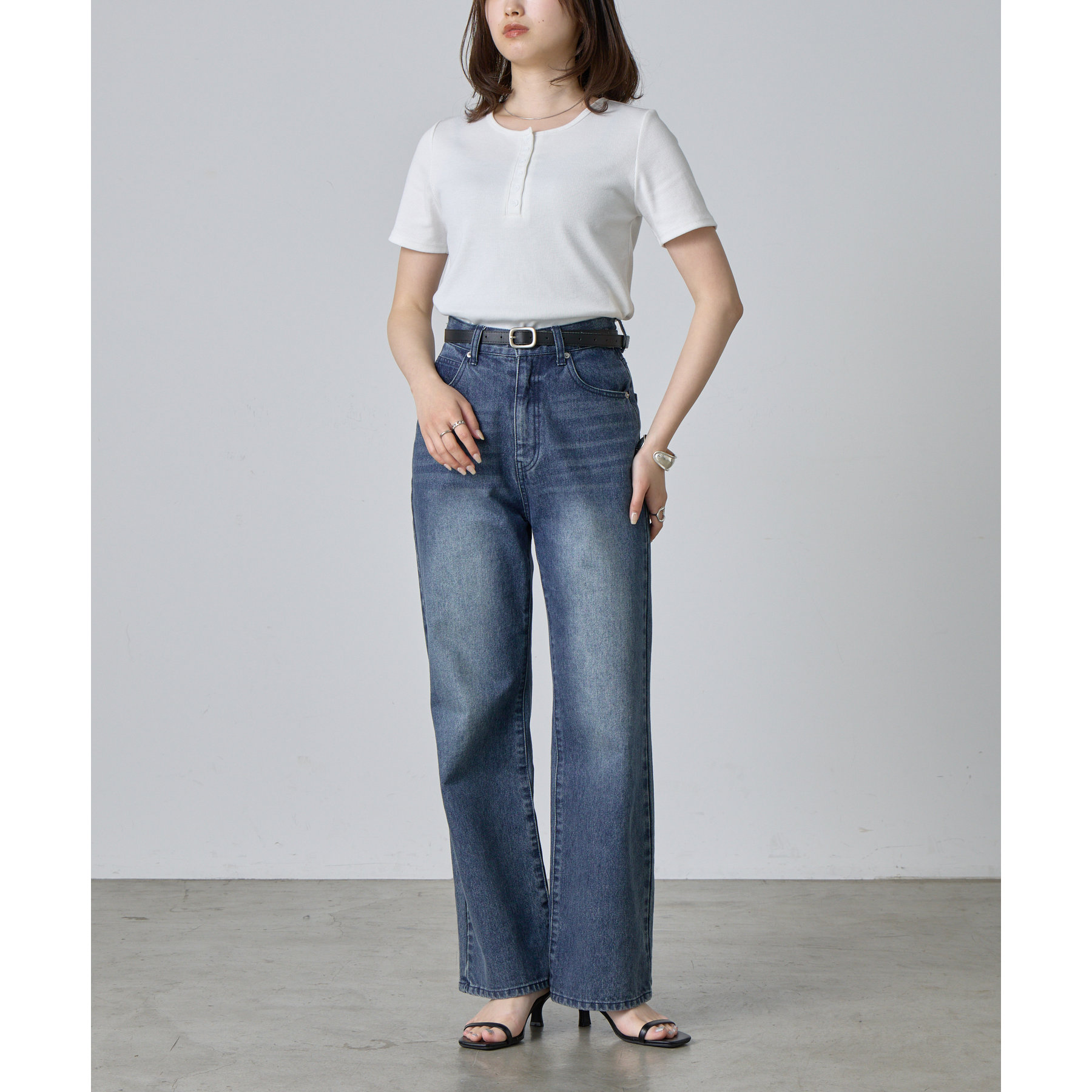 セットアップ対応】ルーズストレートデニム | ファッション通販
