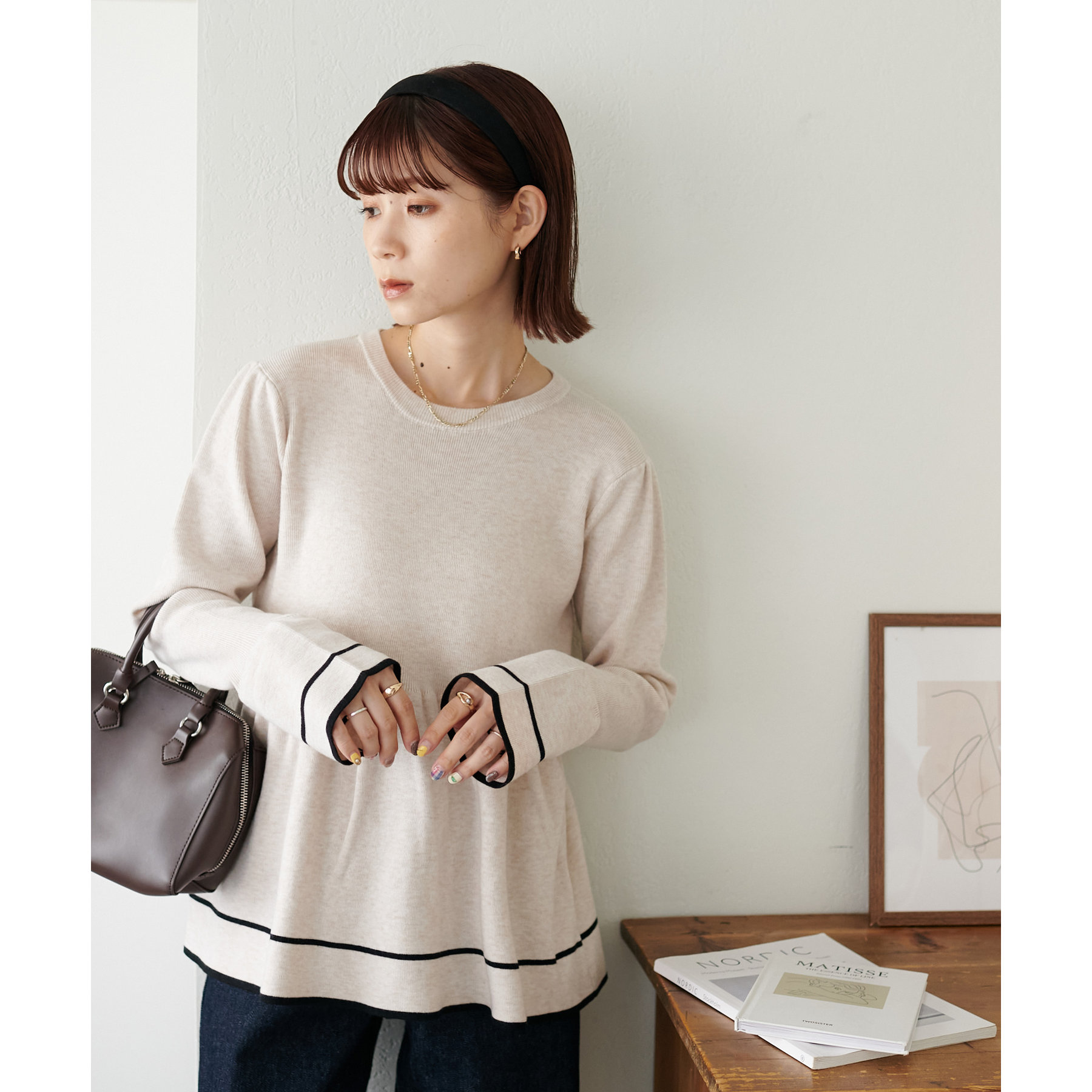 sugar yuu ディメンションニット ネイビー ペプラムニット sugar yuu ディメンションニット ネイビー ペプラムニット ダブル