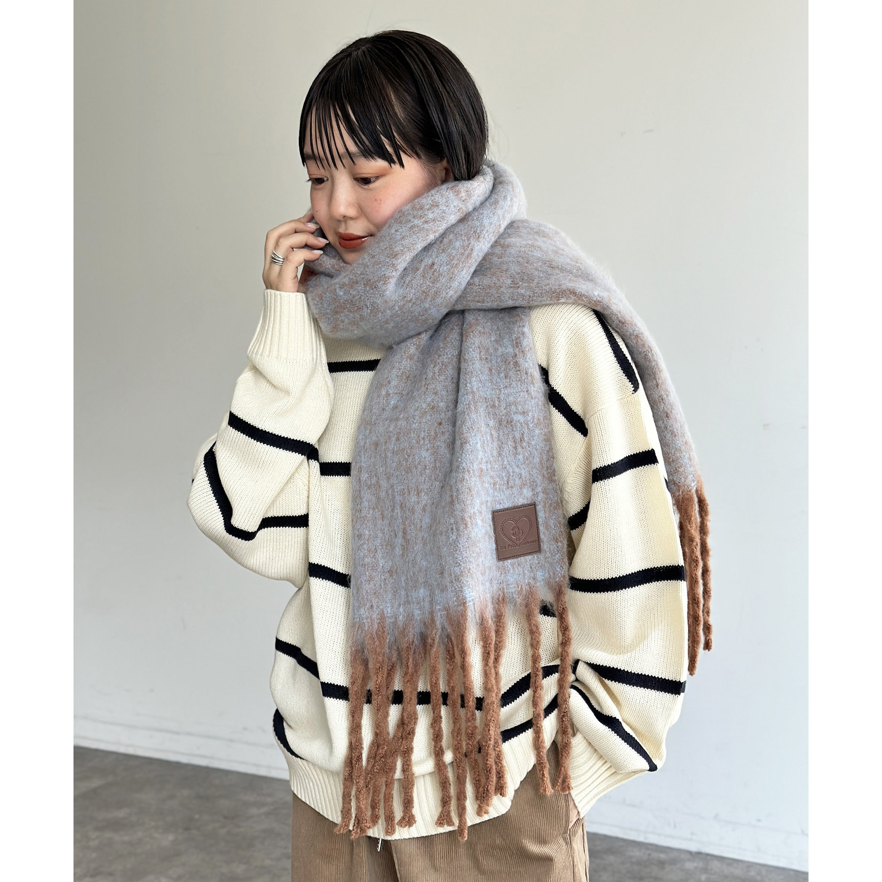 マフラーセットVネックジャケット | ファッション通販サイト NUGU
