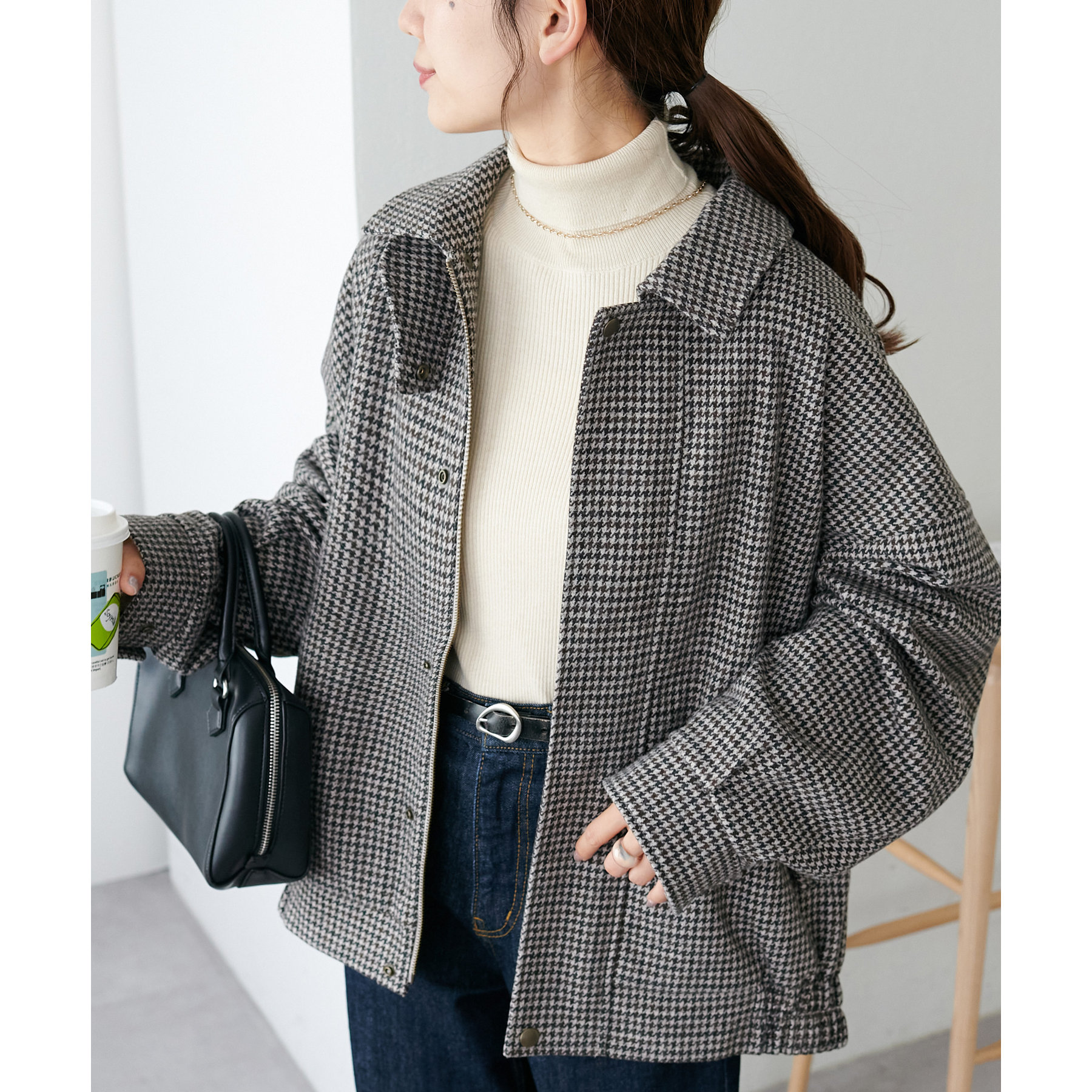 ユニセックス/WEB限定】中空糸スタンドジップブルゾン | ファッション