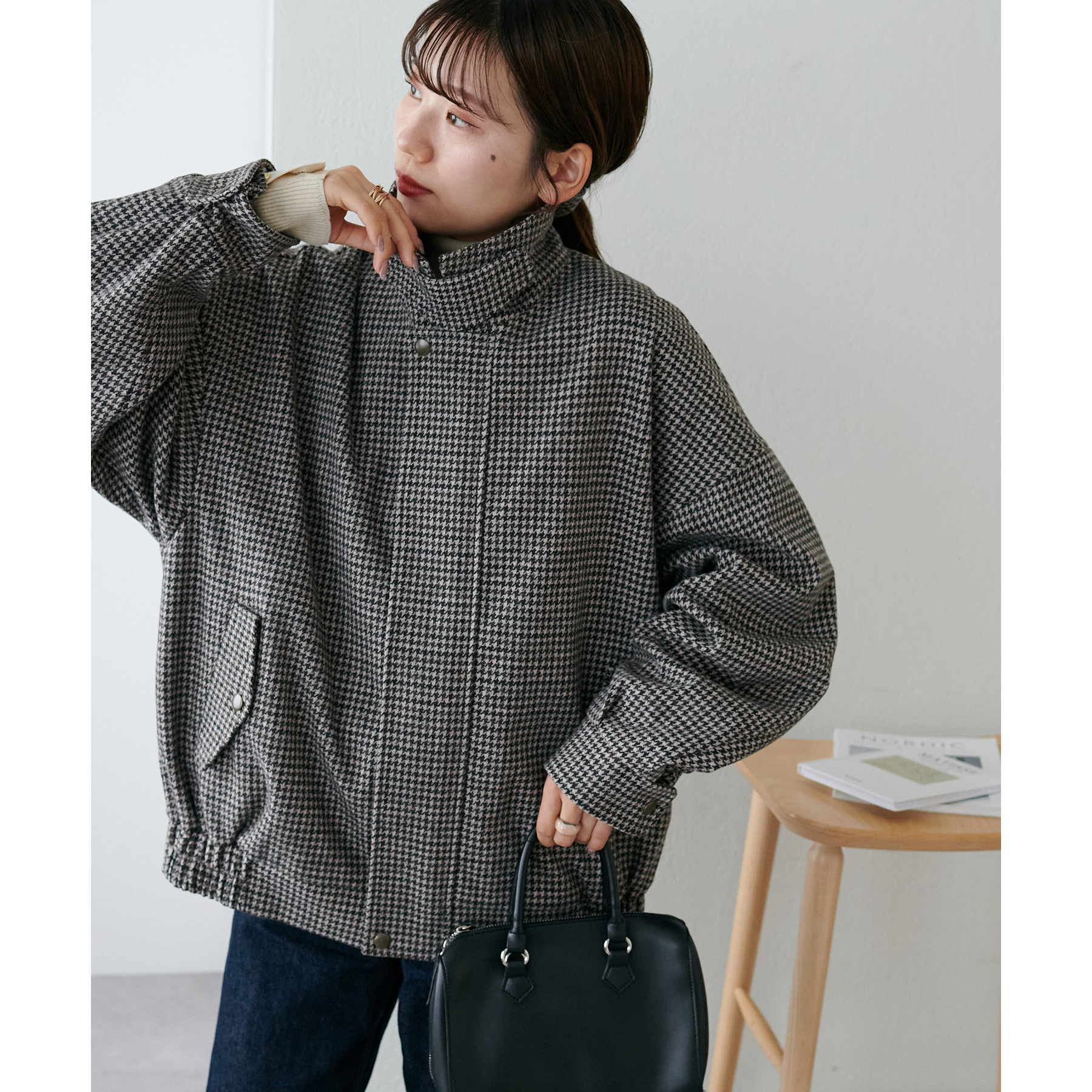 ユニセックス/WEB限定】中空糸スタンドジップブルゾン | ファッション