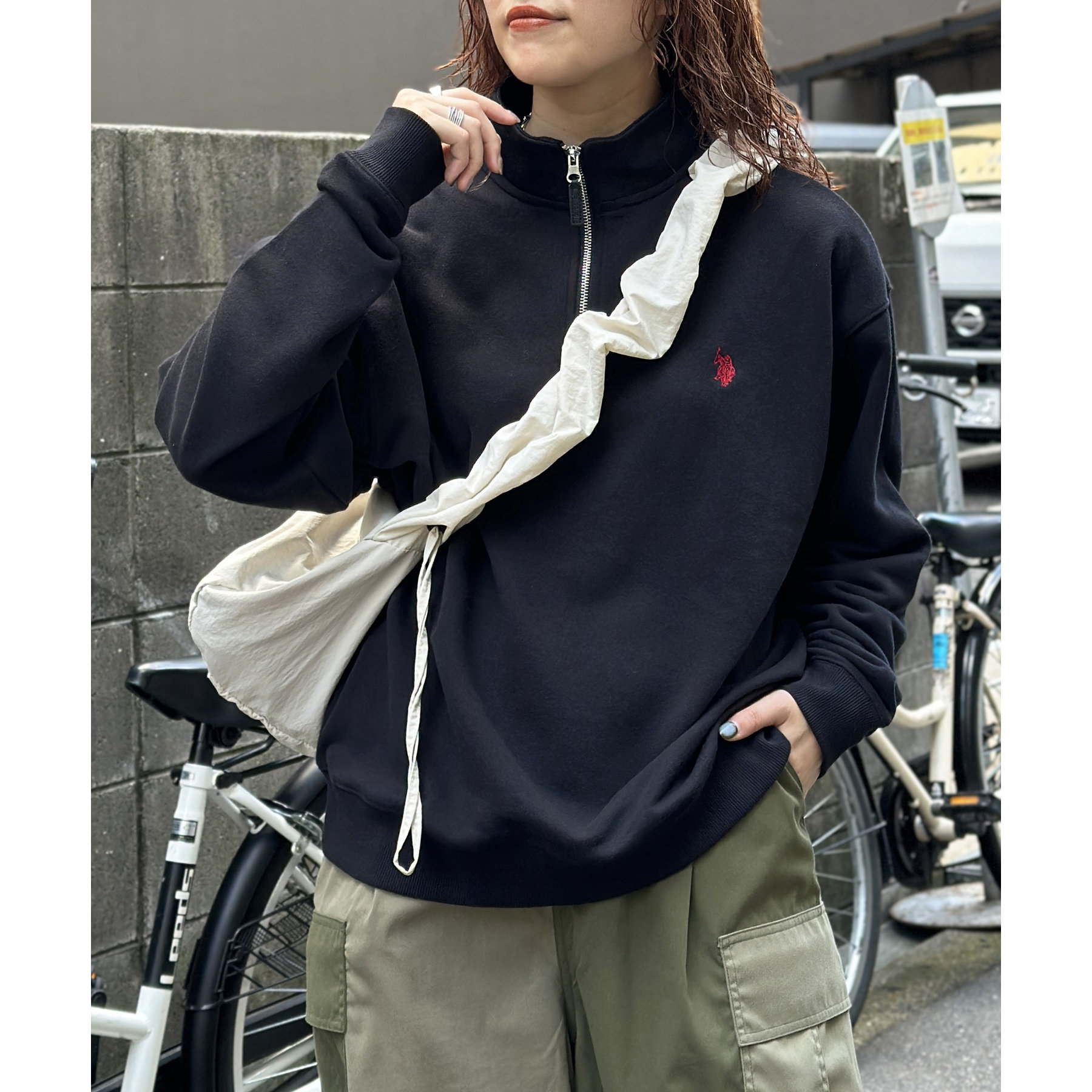 U.S. POLO ASSN.】裏毛ハーフジッププルオーバー | ファッション