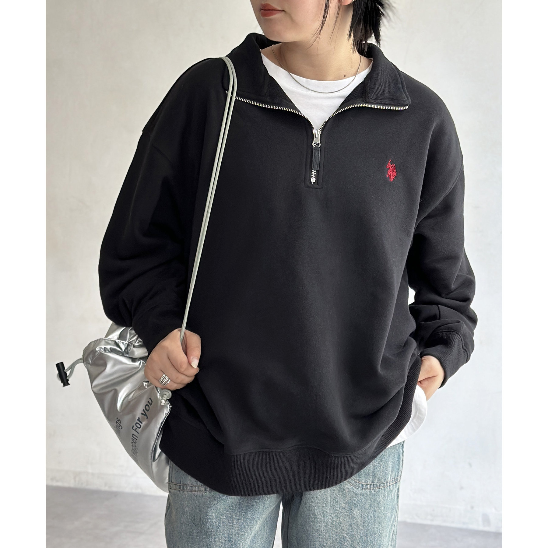 U.S. POLO ASSN.】裏毛ハーフジッププルオーバー | ファッション