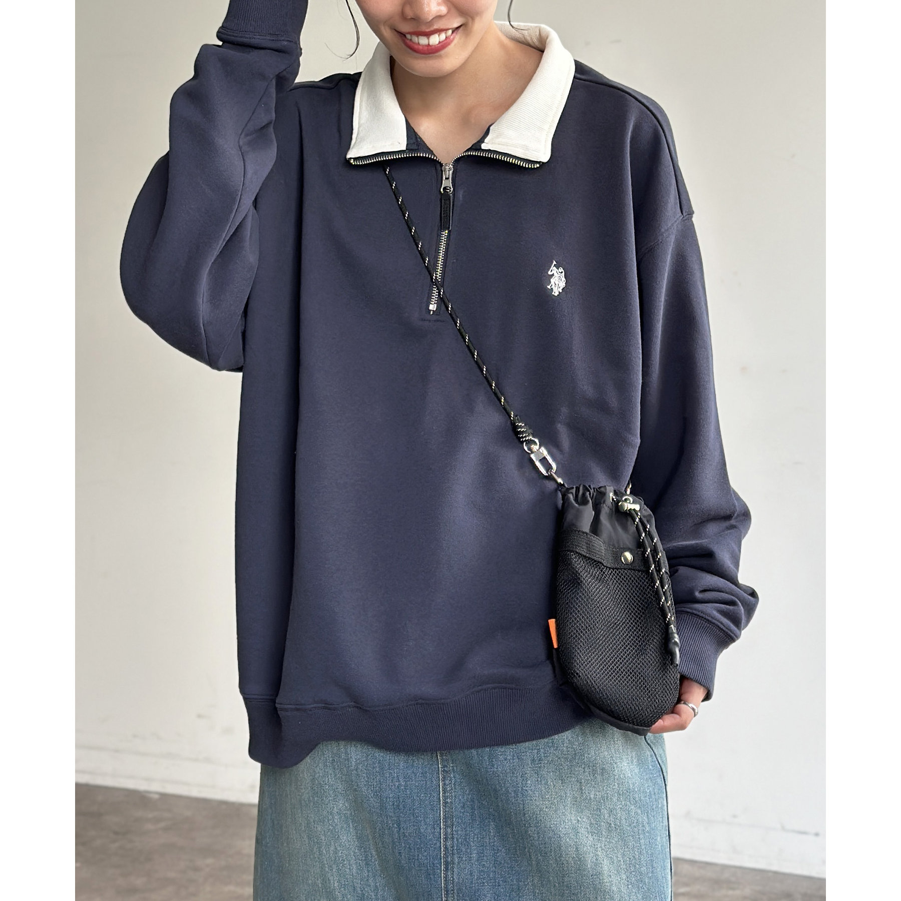 U.S. POLO ASSN.】裏毛ハーフジッププルオーバー | ファッション