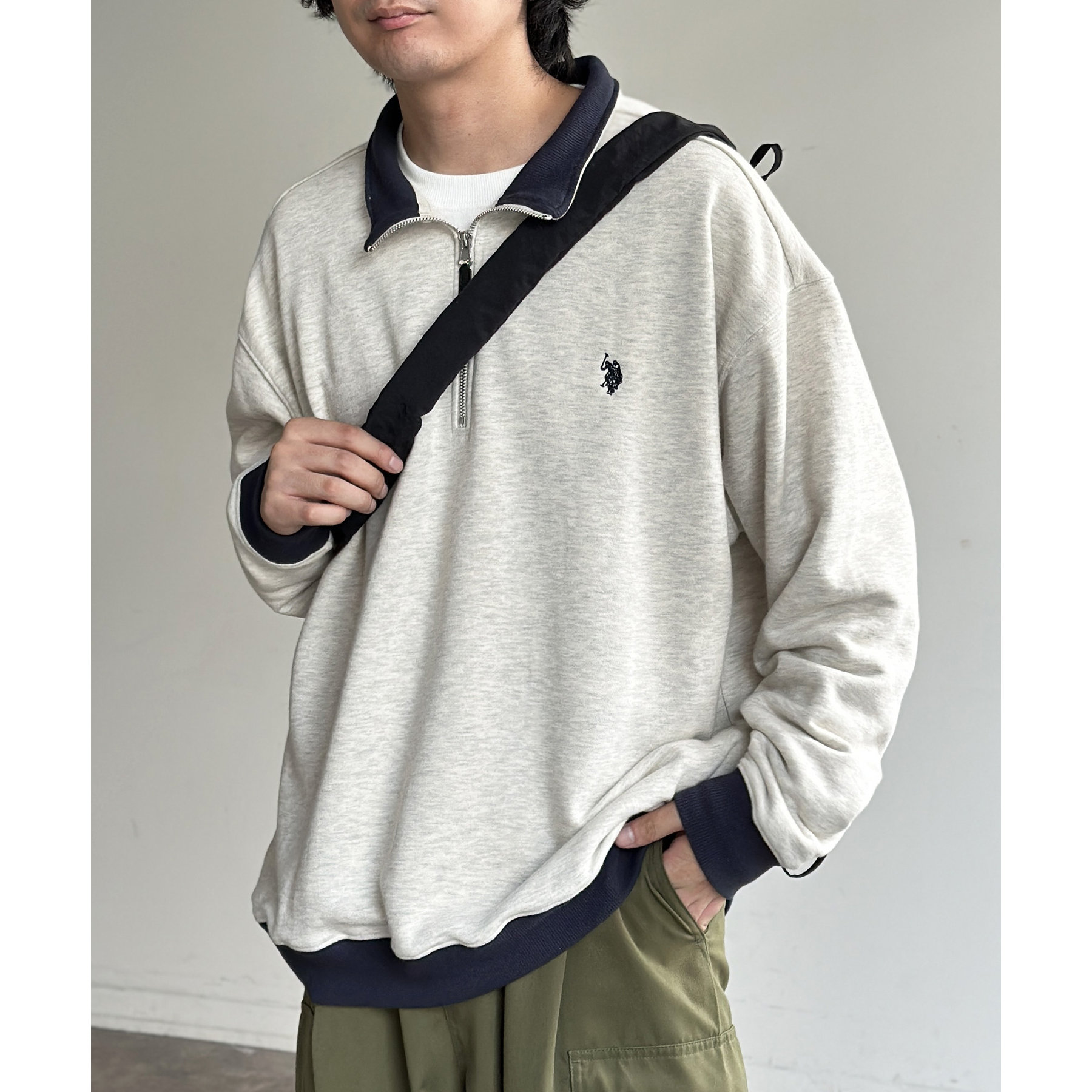 U.S. POLO ASSN.】裏毛ハーフジッププルオーバー | ファッション