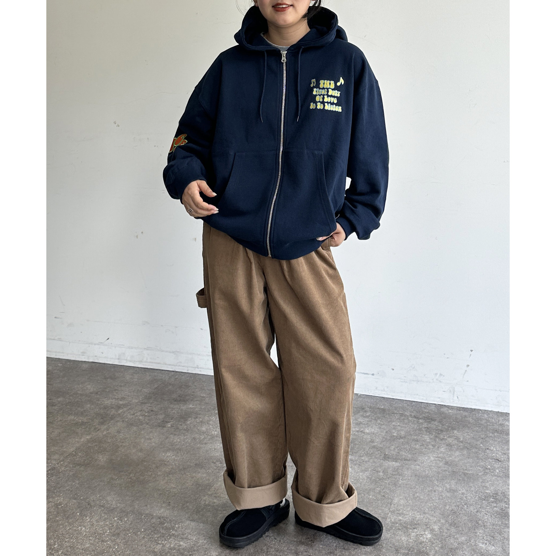 サガラ刺繍ジップパーカー | ファッション通販サイト NUGU