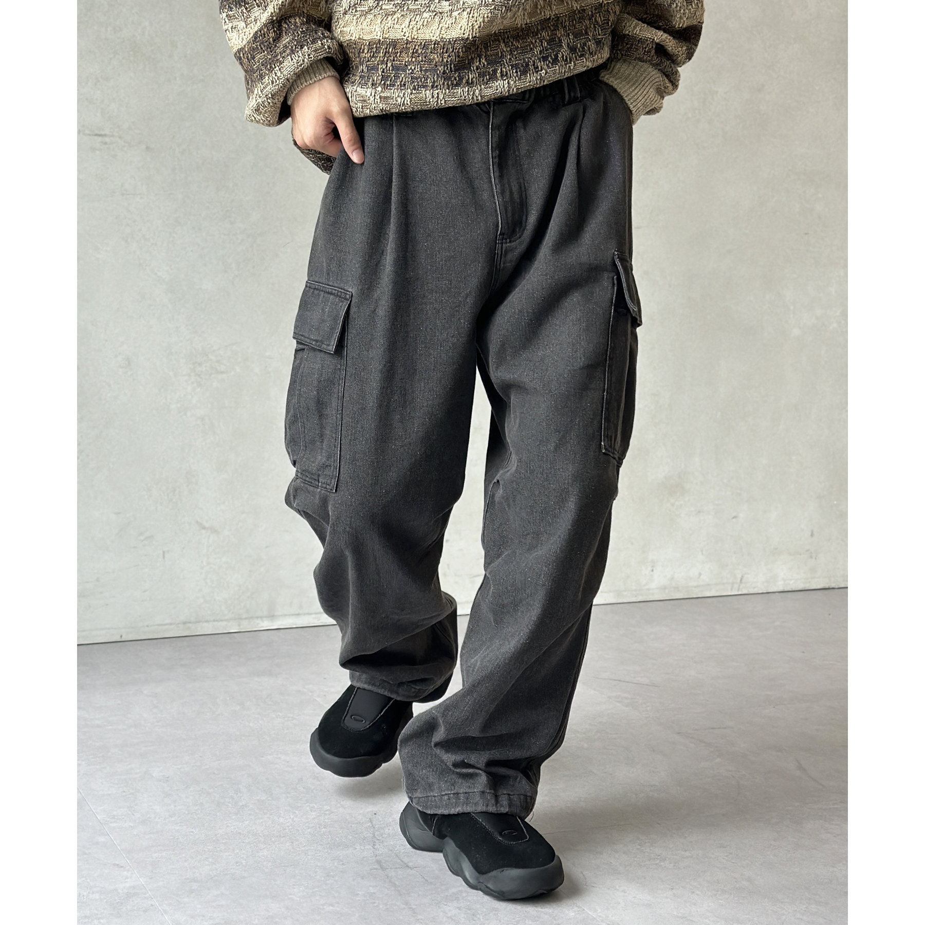 00s  jeans デニムカーゴパンツ インディゴ/IW66 カラーデニムカーゴパンツ | ファッション通販サイト NUGU