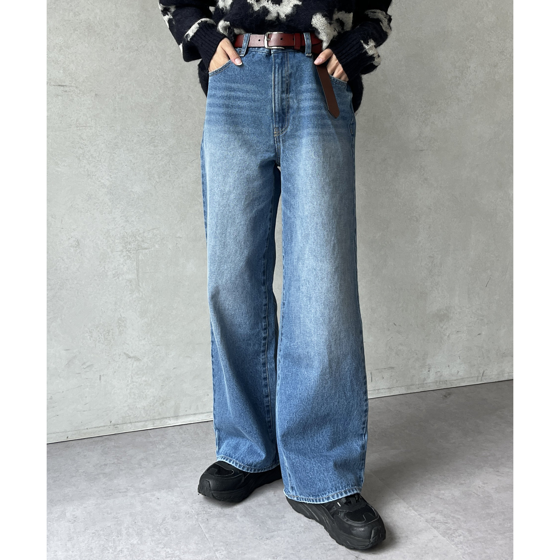 CPCM ハイウエスト デニムパンツ M ハイウエストストレートデニム（デニムパンツ）｜CPCM（シーピー