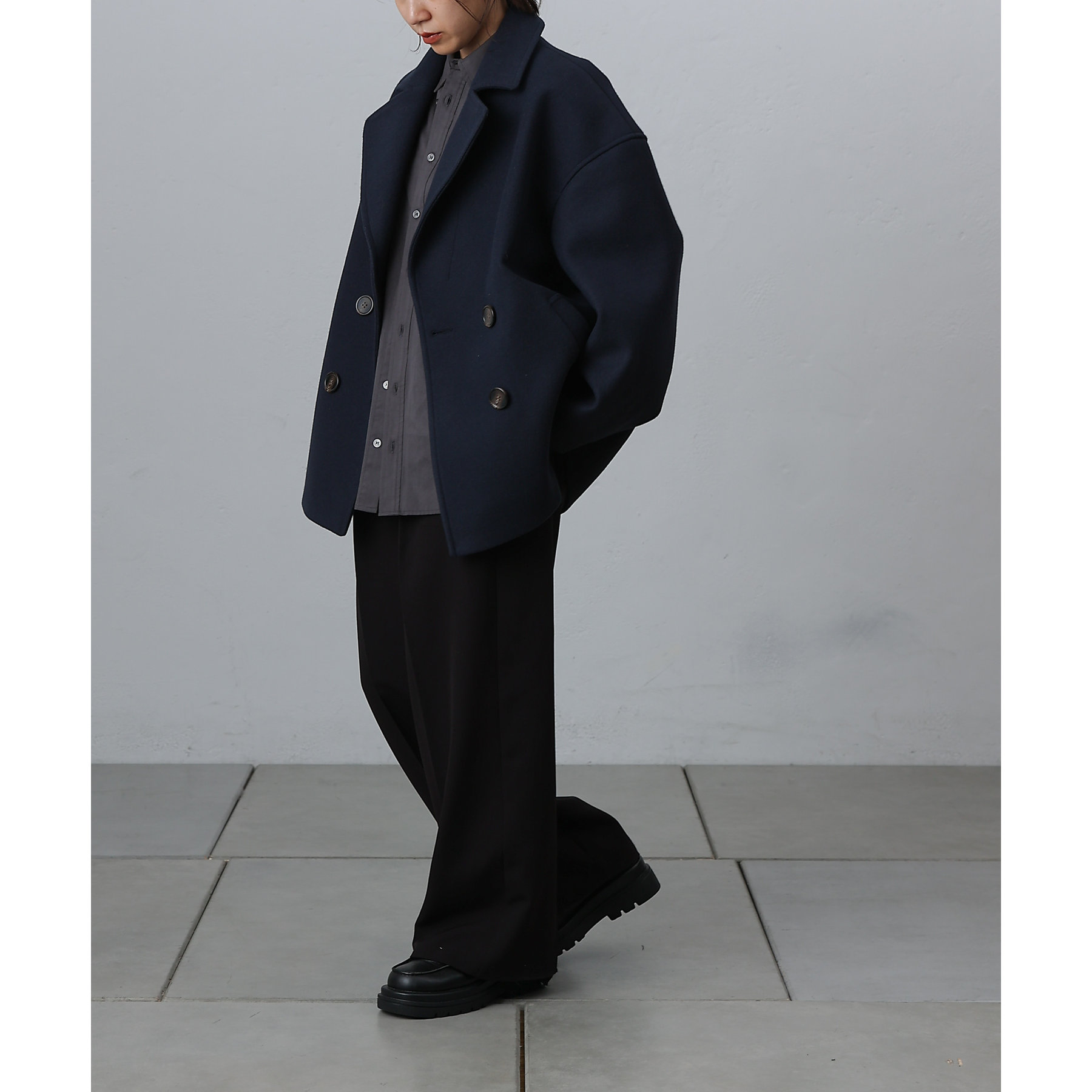 D&G ピーコート サイズ46 ダークグレー yto24092512-9.jpg
