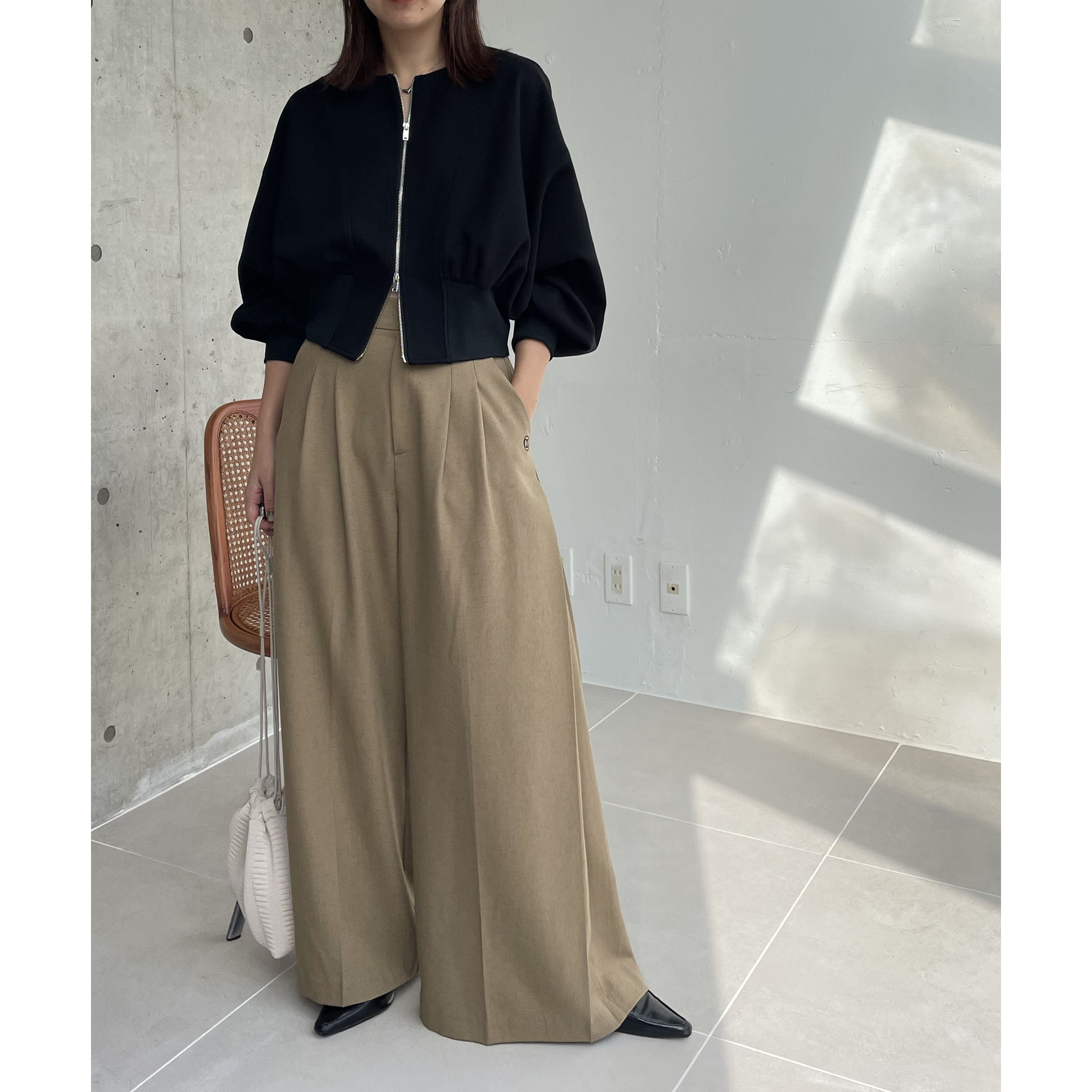 2月6日までの限定価格‼️ 【人気商品】WフェイスZIPカーディガン CAPRICIEUX LE'MAGE（カプリシューレマージュ）の「WフェイスZIP