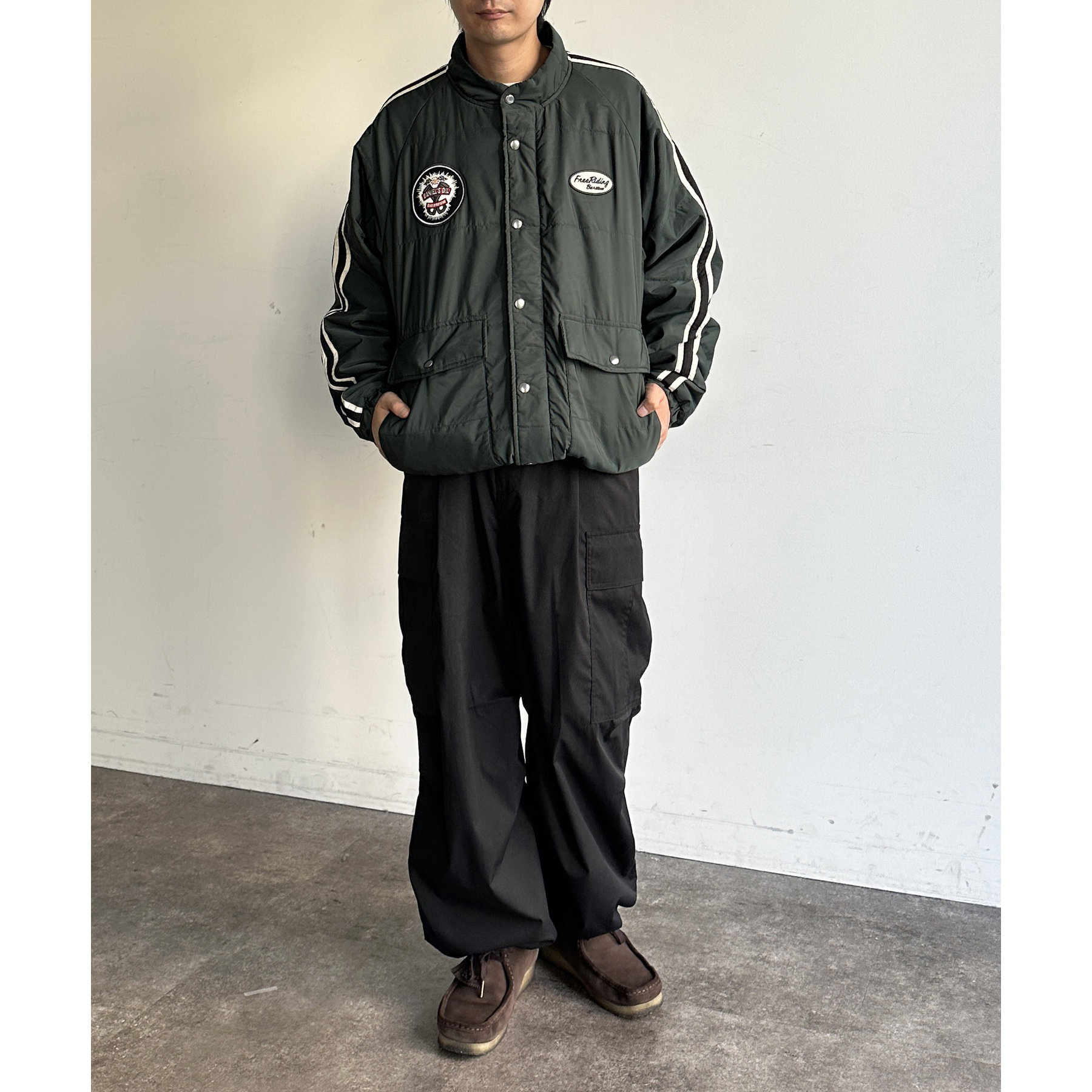 中綿ワッペン付きブルゾン | ファッション通販サイト NUGU