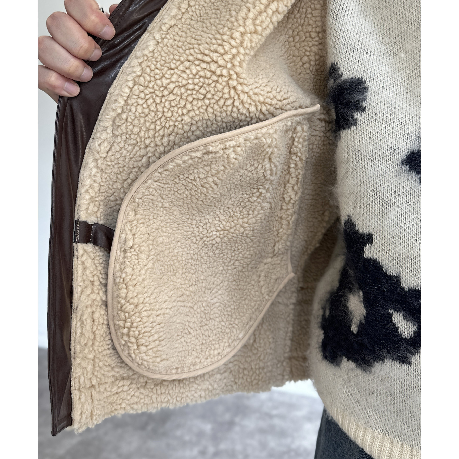 B-3フェイクムートンジャケット | ファッション通販サイト NUGU