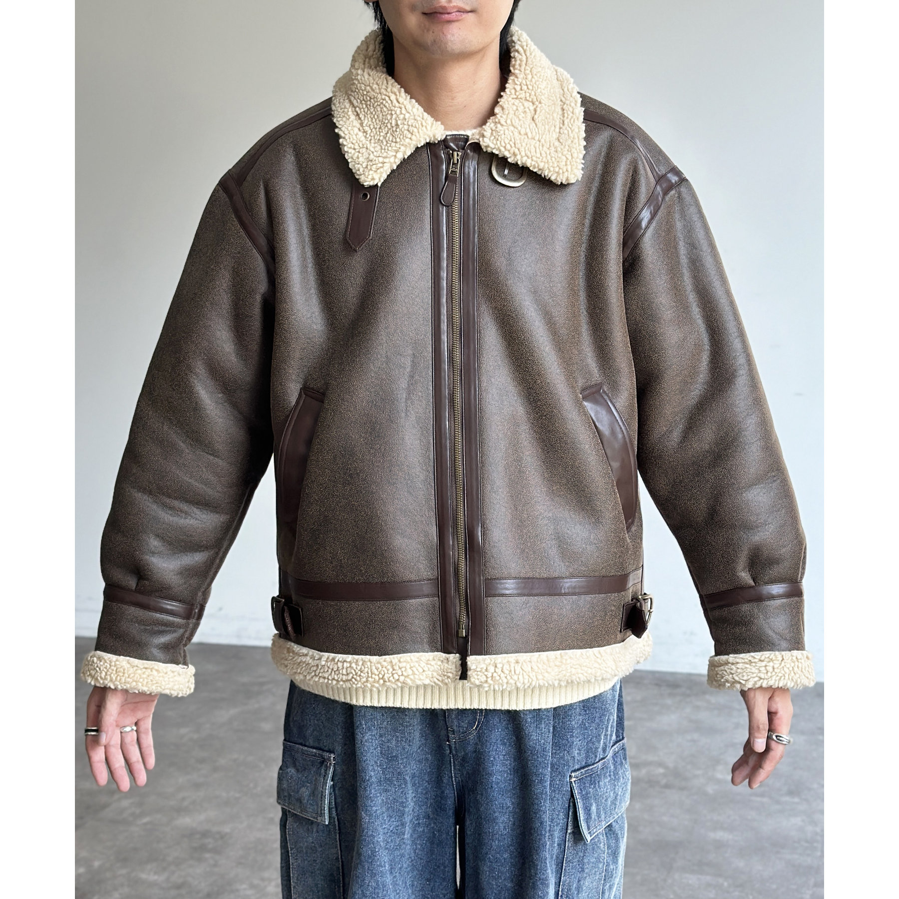 B-3フェイクムートンジャケット | ファッション通販サイト NUGU