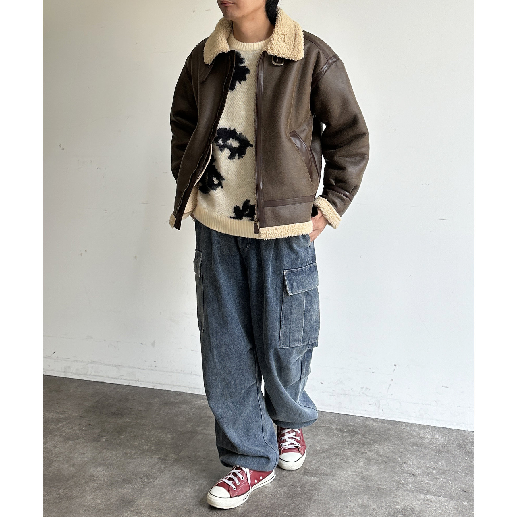 B-3フェイクムートンジャケット | ファッション通販サイト NUGU