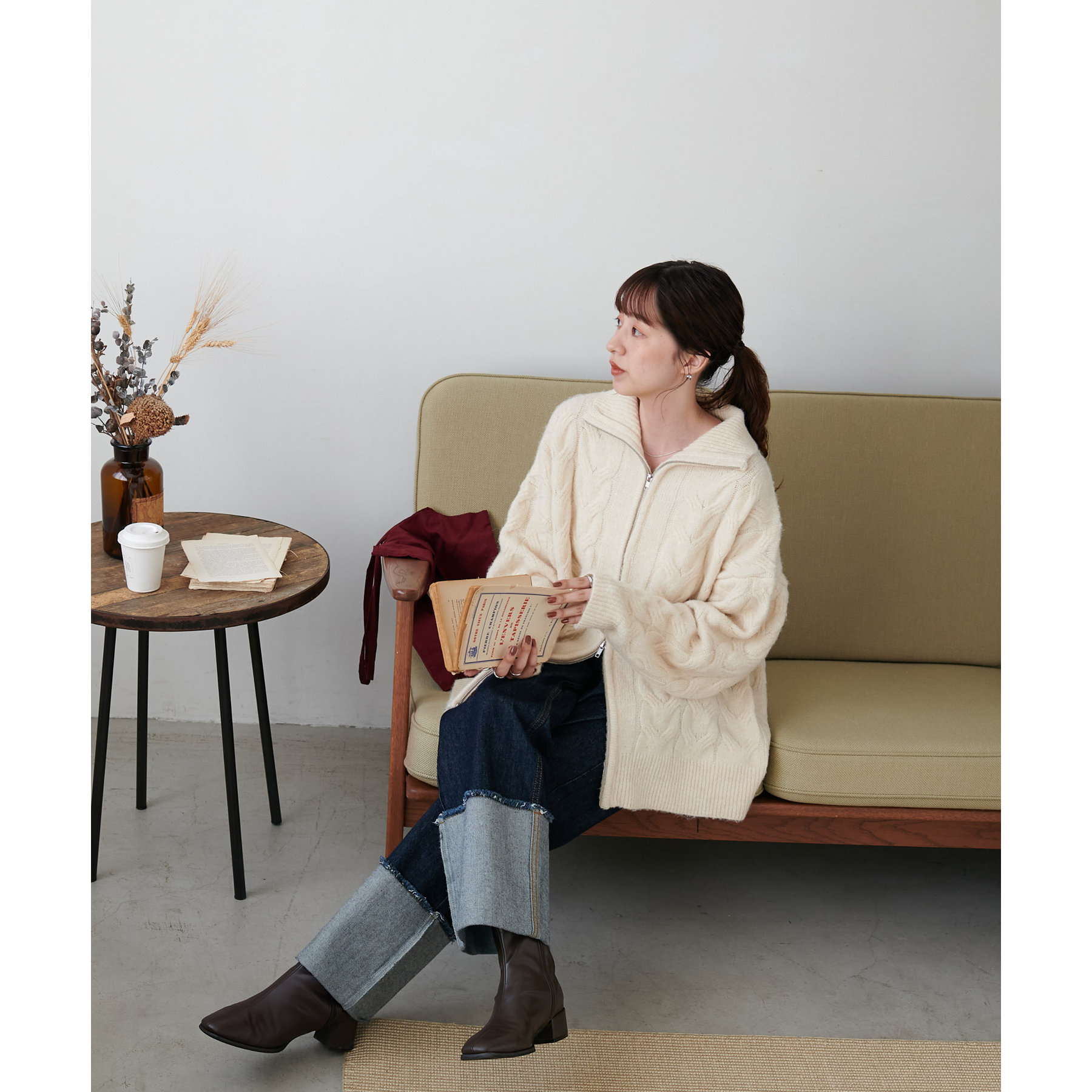 yasuchan14__監修】ケーブルWジップニット《WEB限定》 | ファッション