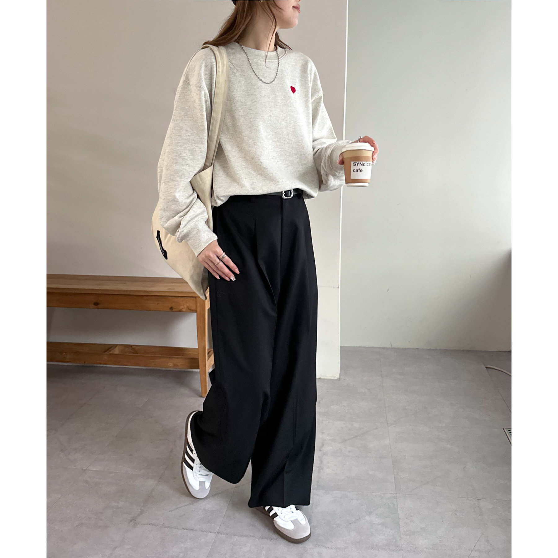 WEB限定/新色追加】ハート刺繍スウェット | ファッション通販サイト NUGU