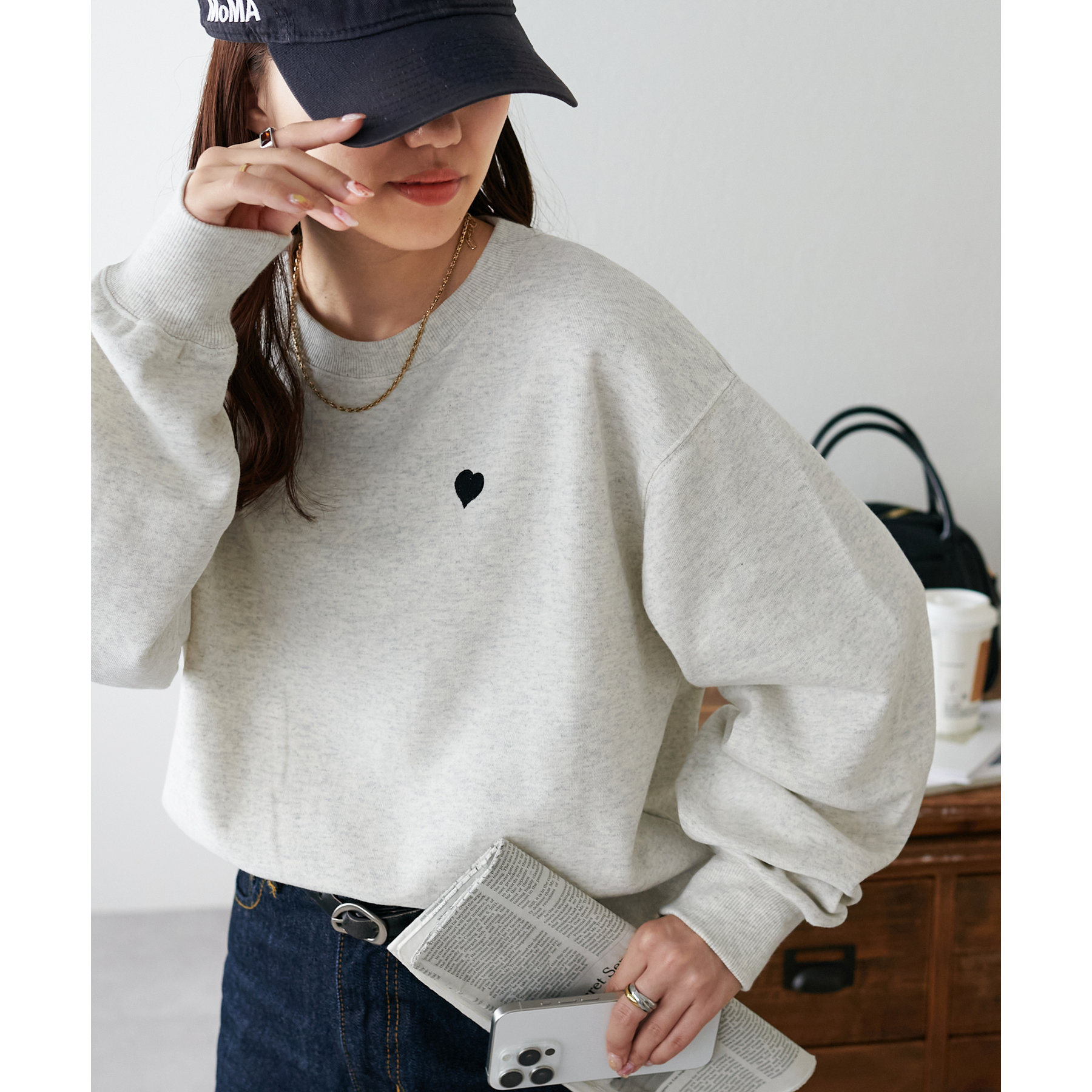 WEB限定/新色追加】ハート刺繍スウェット | ファッション通販サイト NUGU