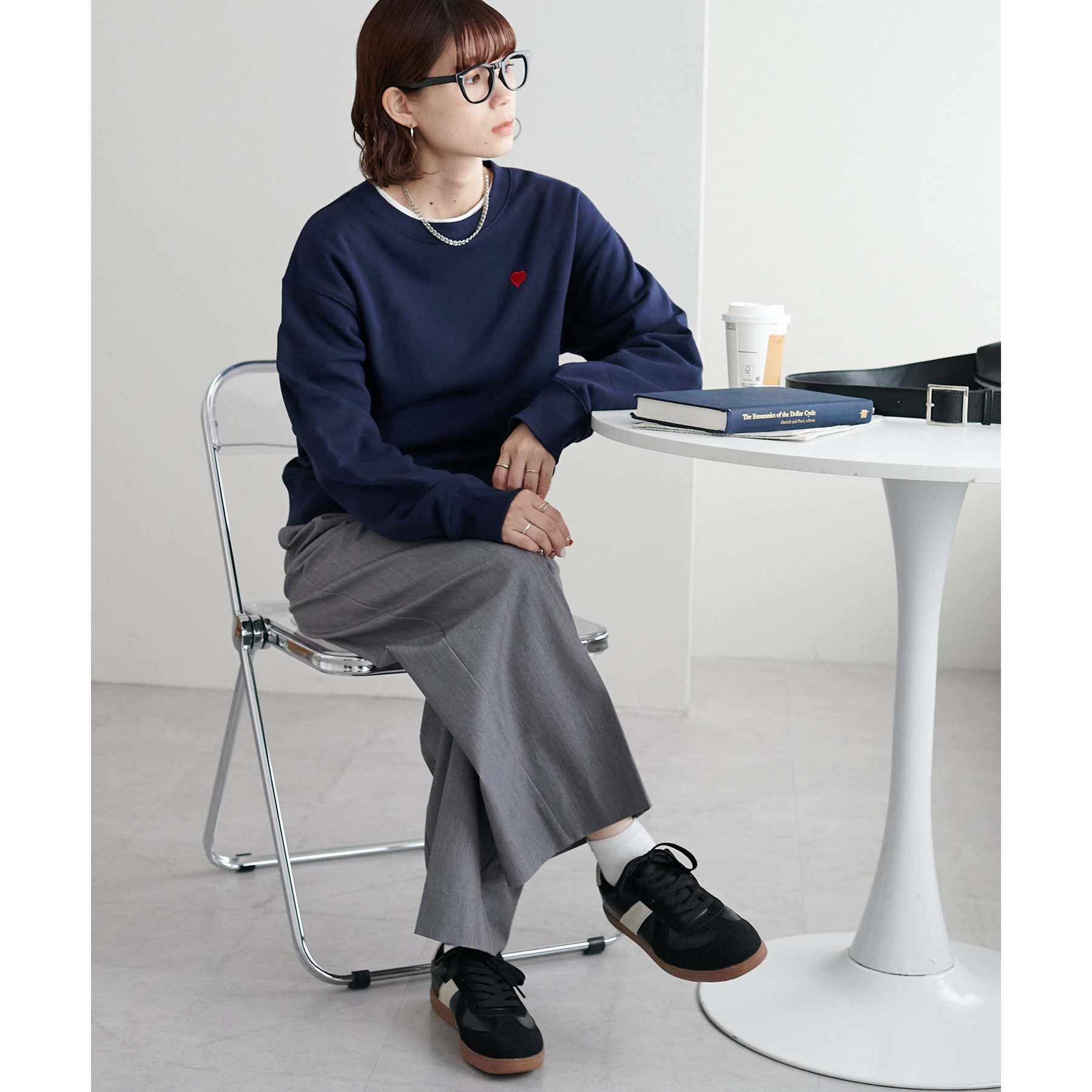 WEB限定/新色追加】ハート刺繍スウェット | ファッション通販
