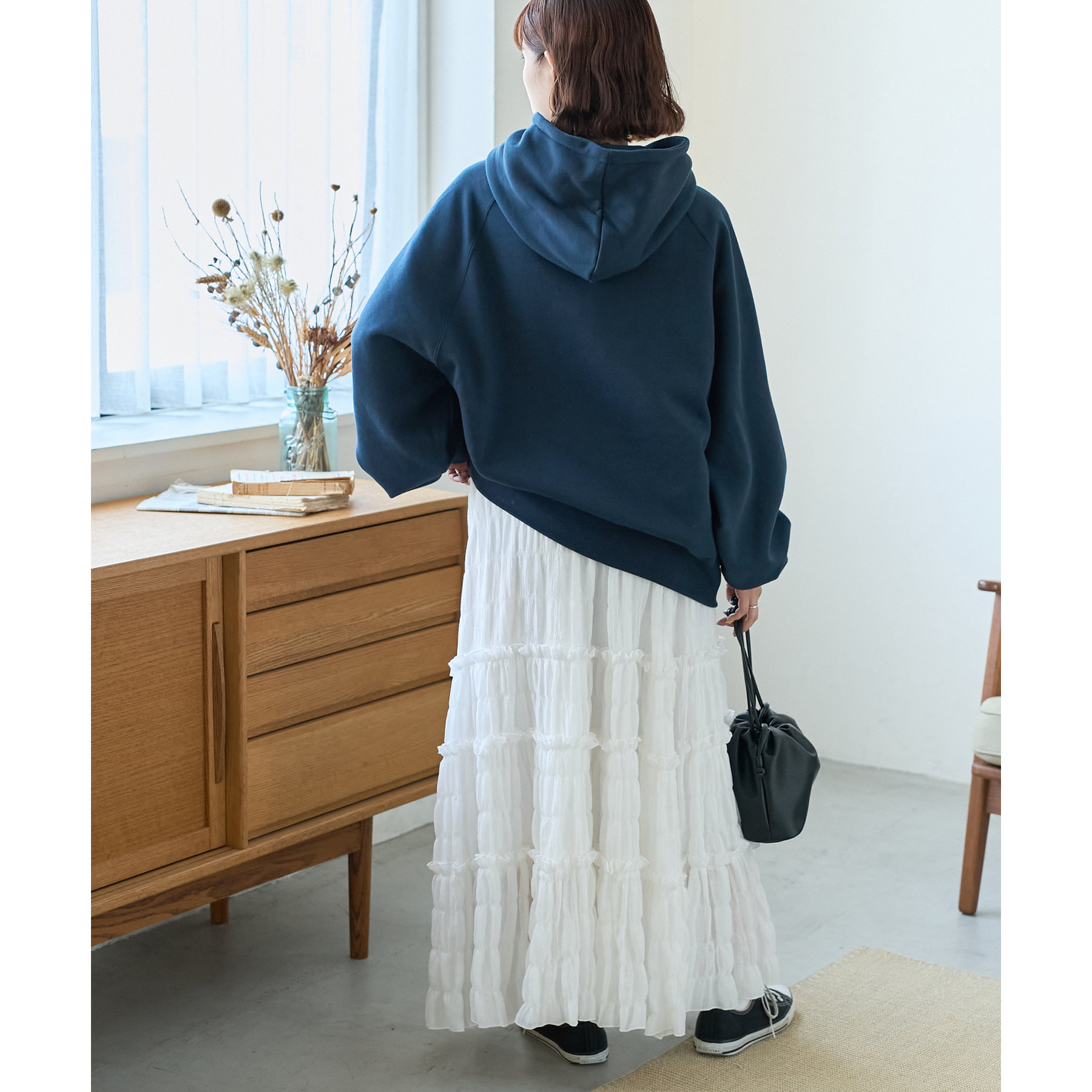 WEB限定】生地ジャガードティアードスカート | ファッション通販