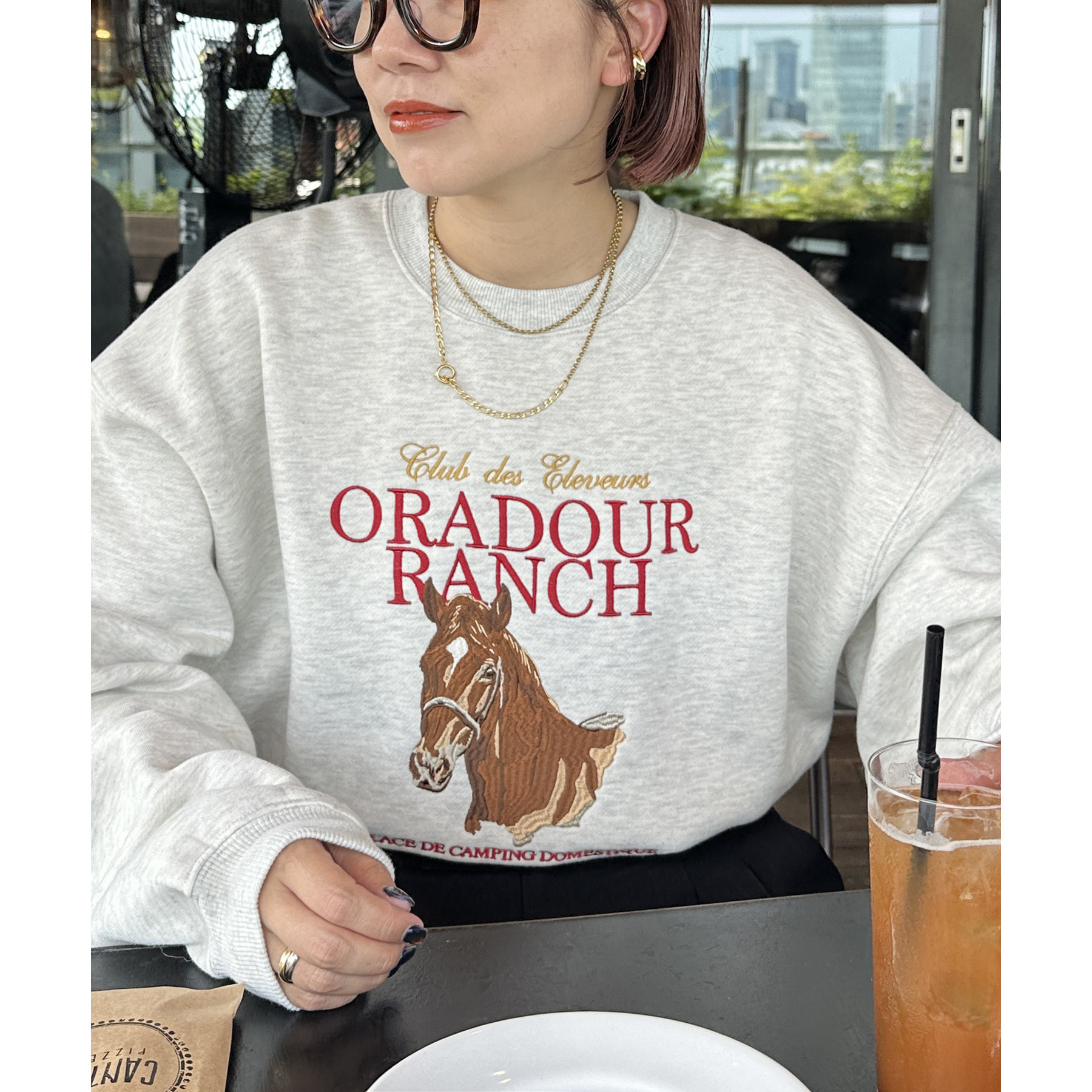 Rachelさん着用 Gadid anoniem jayce スウェット GIAN DODECAHEDRON SWEAT｜ANREALAGE OFFICIAL ONLINE SHOP