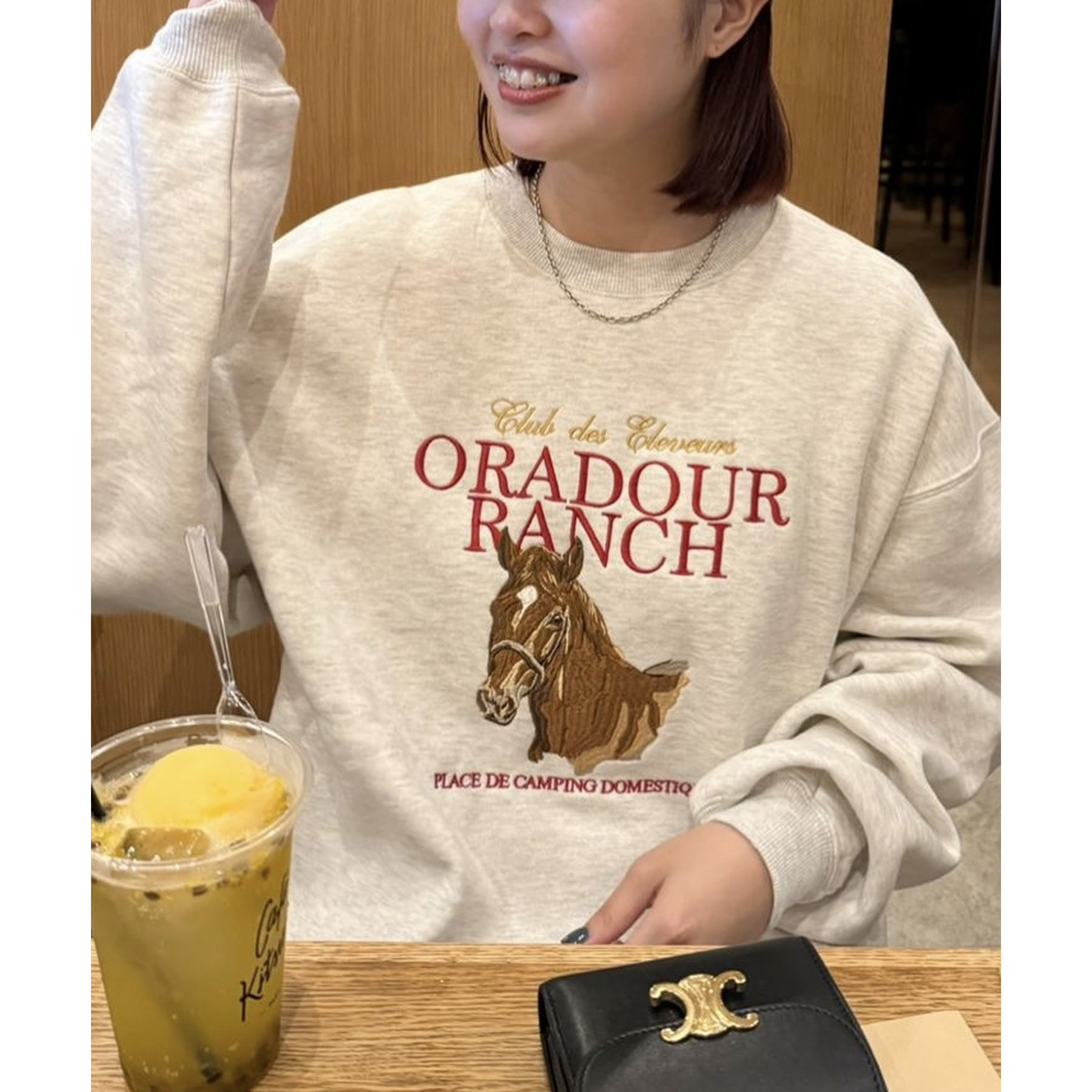 美品✨Damze ダンツェ スウェット シェニール織 立体刺繍 ホワイト L ランダム刺繍フーディー | outlet | axes femme online shop