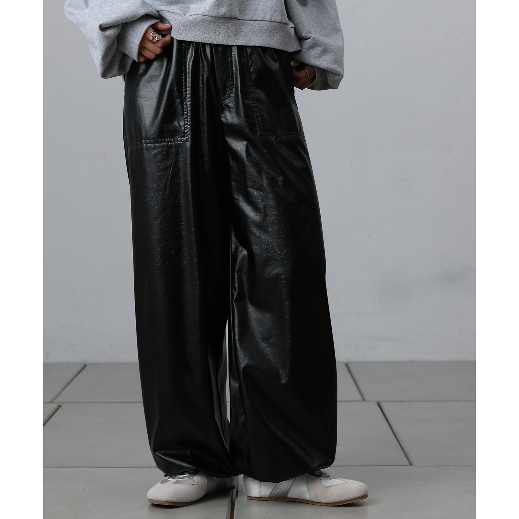 フェイクレザードロストパンツ | ファッション通販サイト NUGU