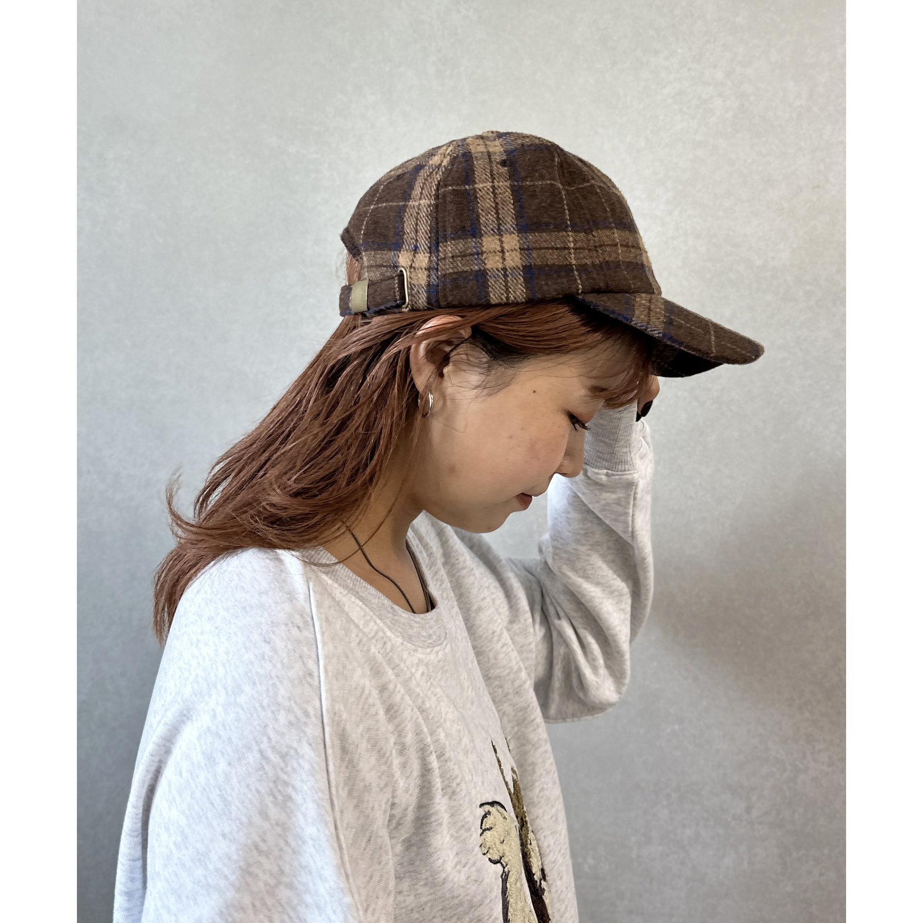 U.S. POLO ASSN.】1P刺繍メルトンチェックキャップ