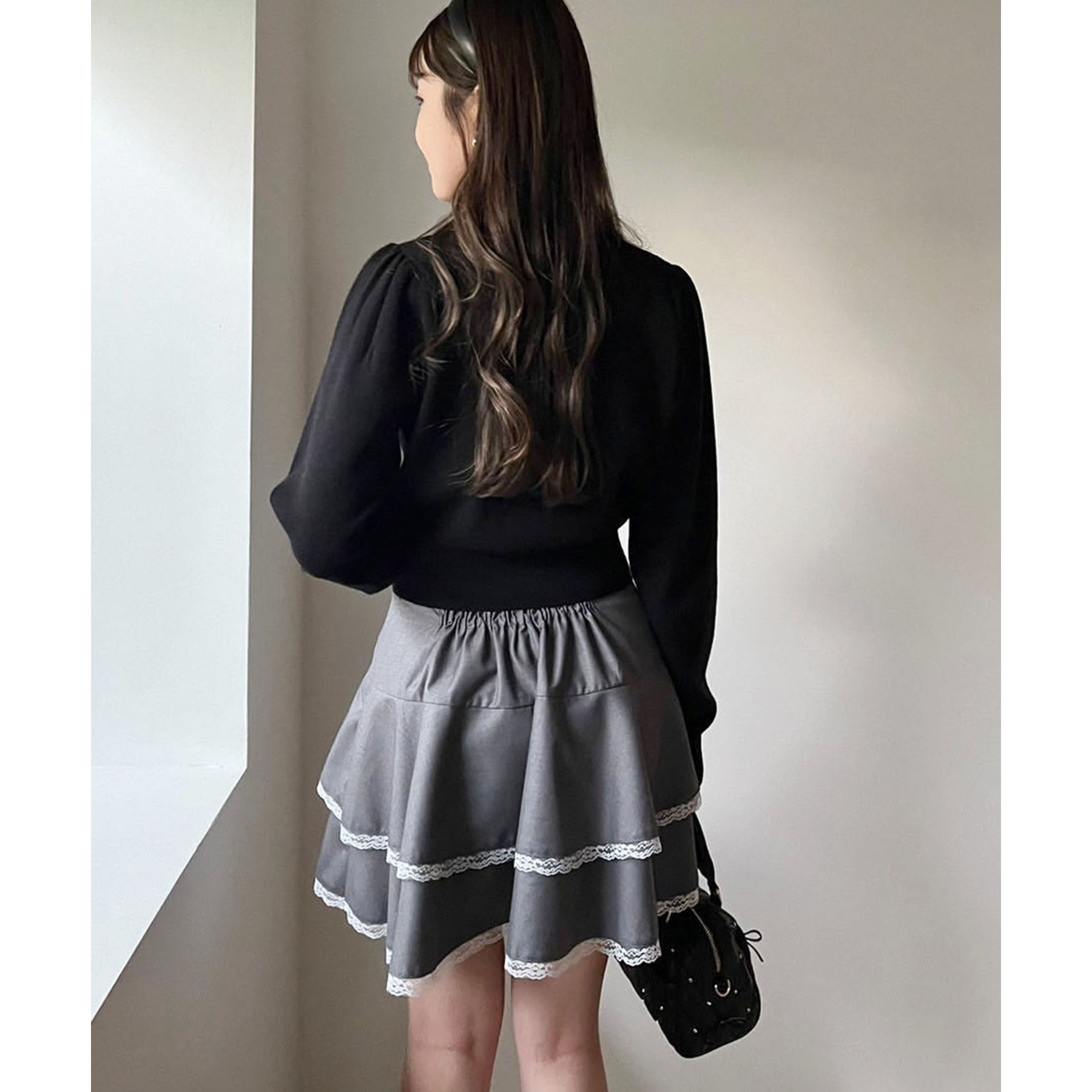 裾レースティアードミニスカート | ファッション通販サイト NUGU