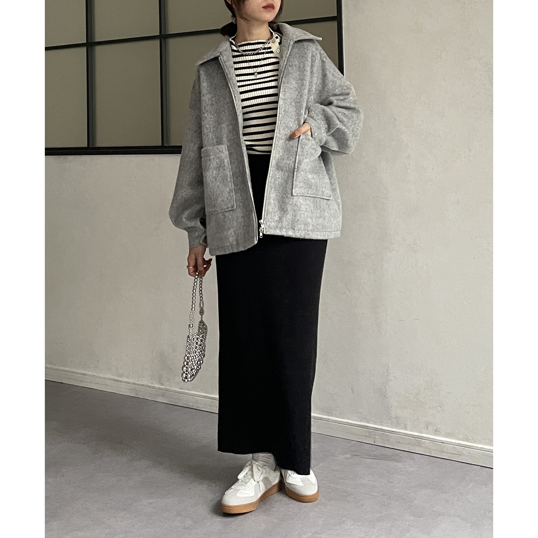 シャギーダブルジップミドルブルゾン | ファッション通販サイト NUGU