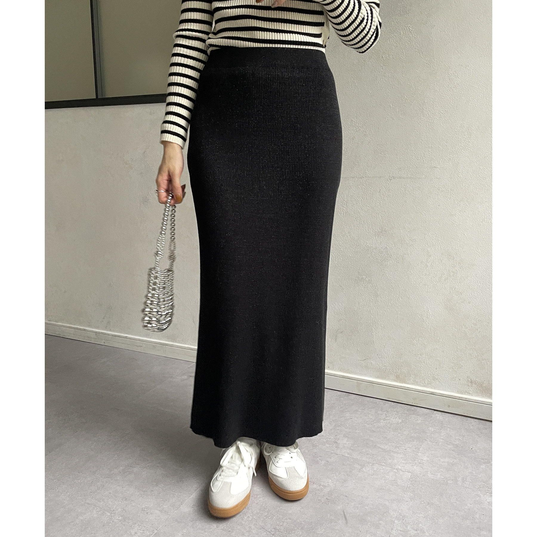 ラメリブニットナロースカート | ファッション通販サイト NUGU