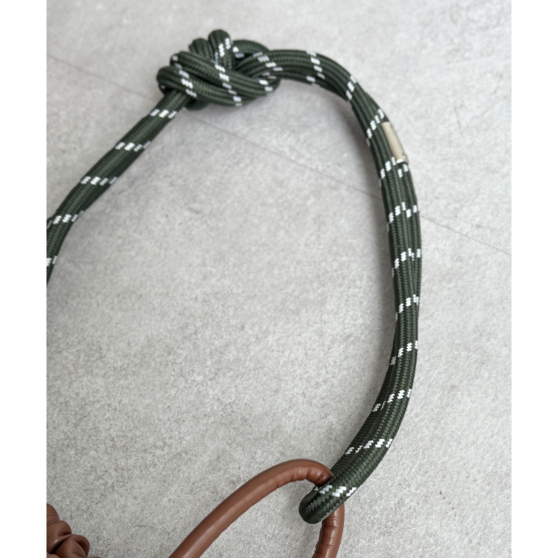 【FUKA's企画】PUパラコードギャザーミニショルダーバッグ　タグ付き FUKA's企画】PUパラコードギャザーミニショルダーバッグ