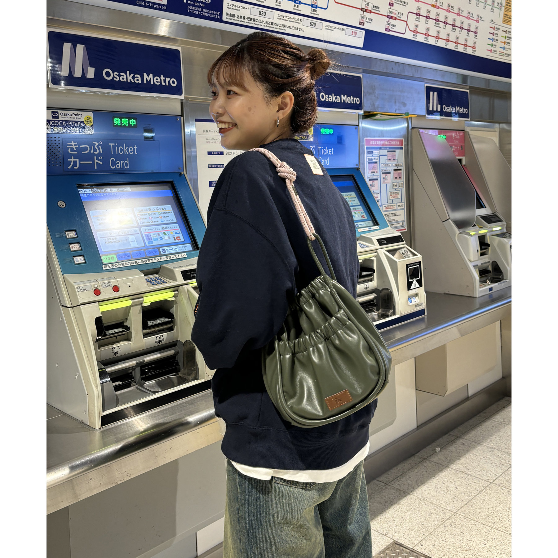 FUKA's企画】PUパラコードギャザーミニショルダーバッグ