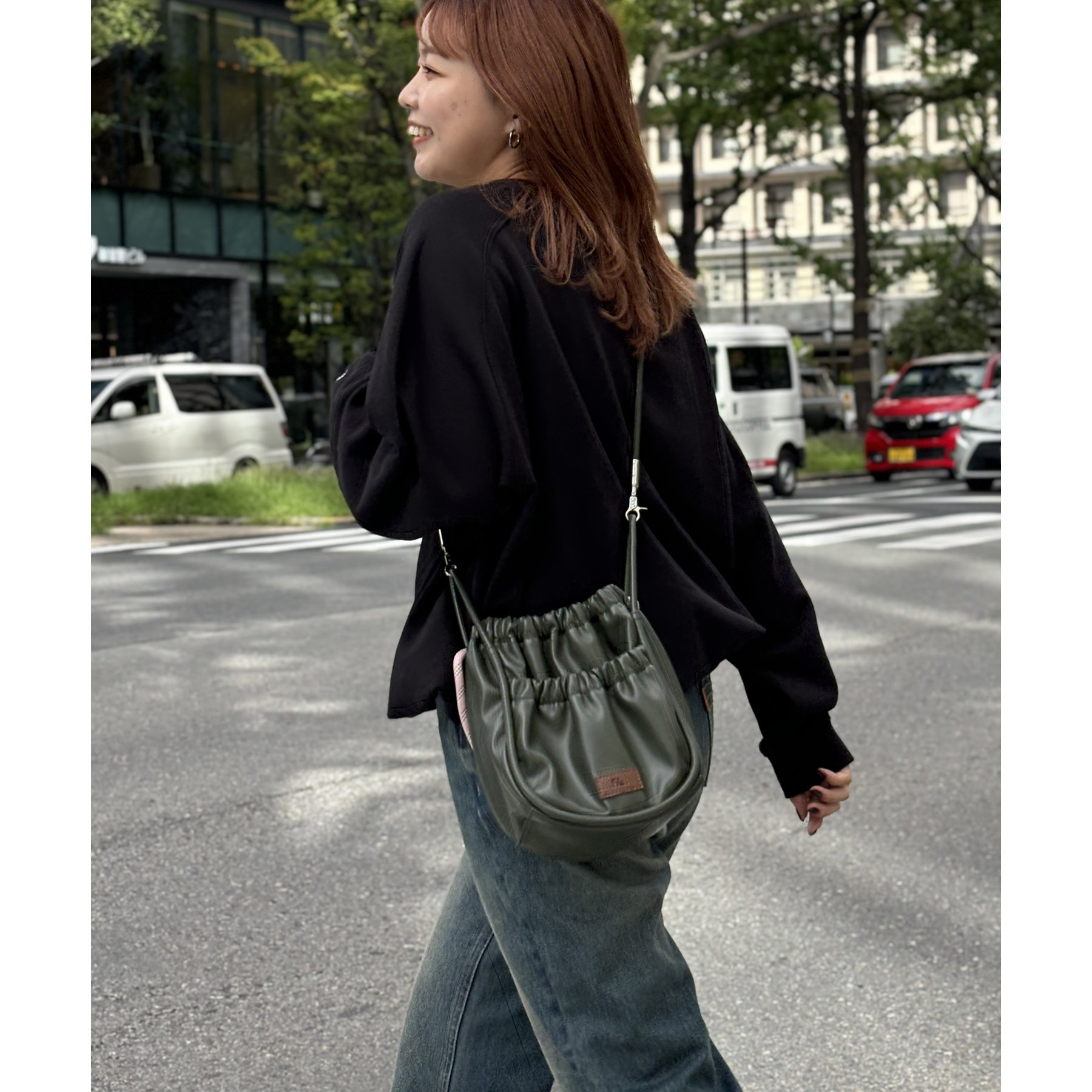 FUKA's企画】PUパラコードギャザーミニショルダーバッグ