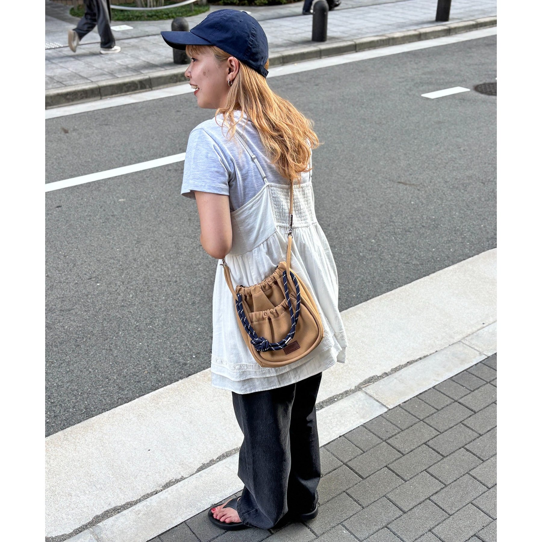 FUKA's企画】PUパラコードギャザーミニショルダーバッグ