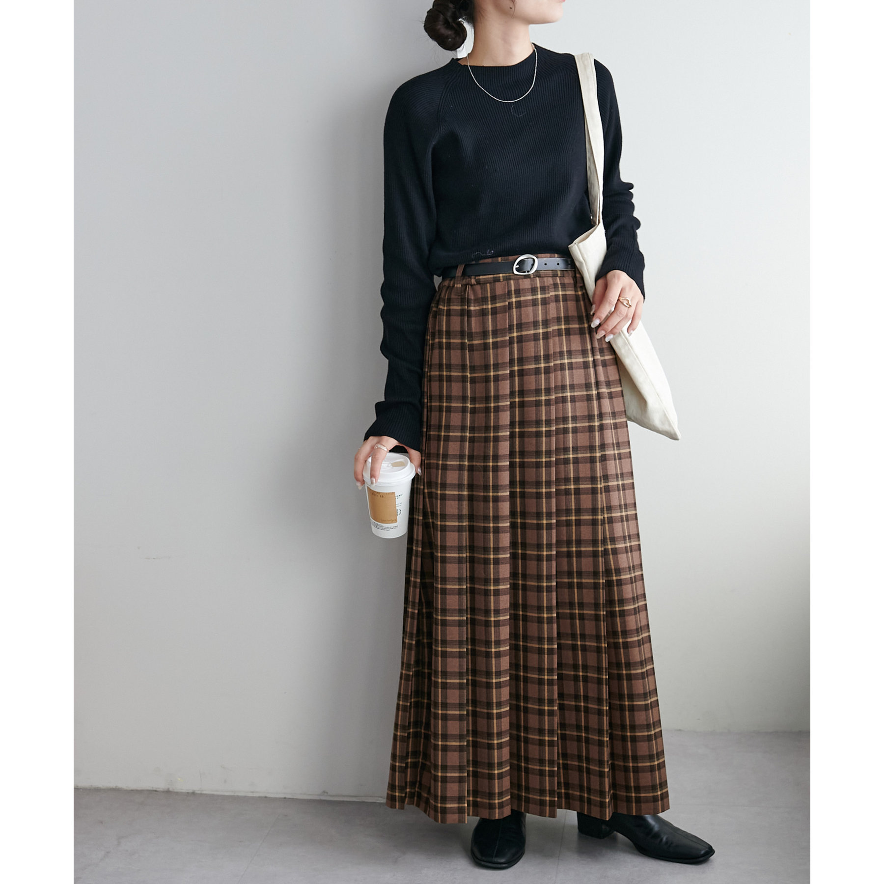 MILK チェックスカート プリーツ 140-160]【卒服】チェックプリーツスカート(その他のスカート