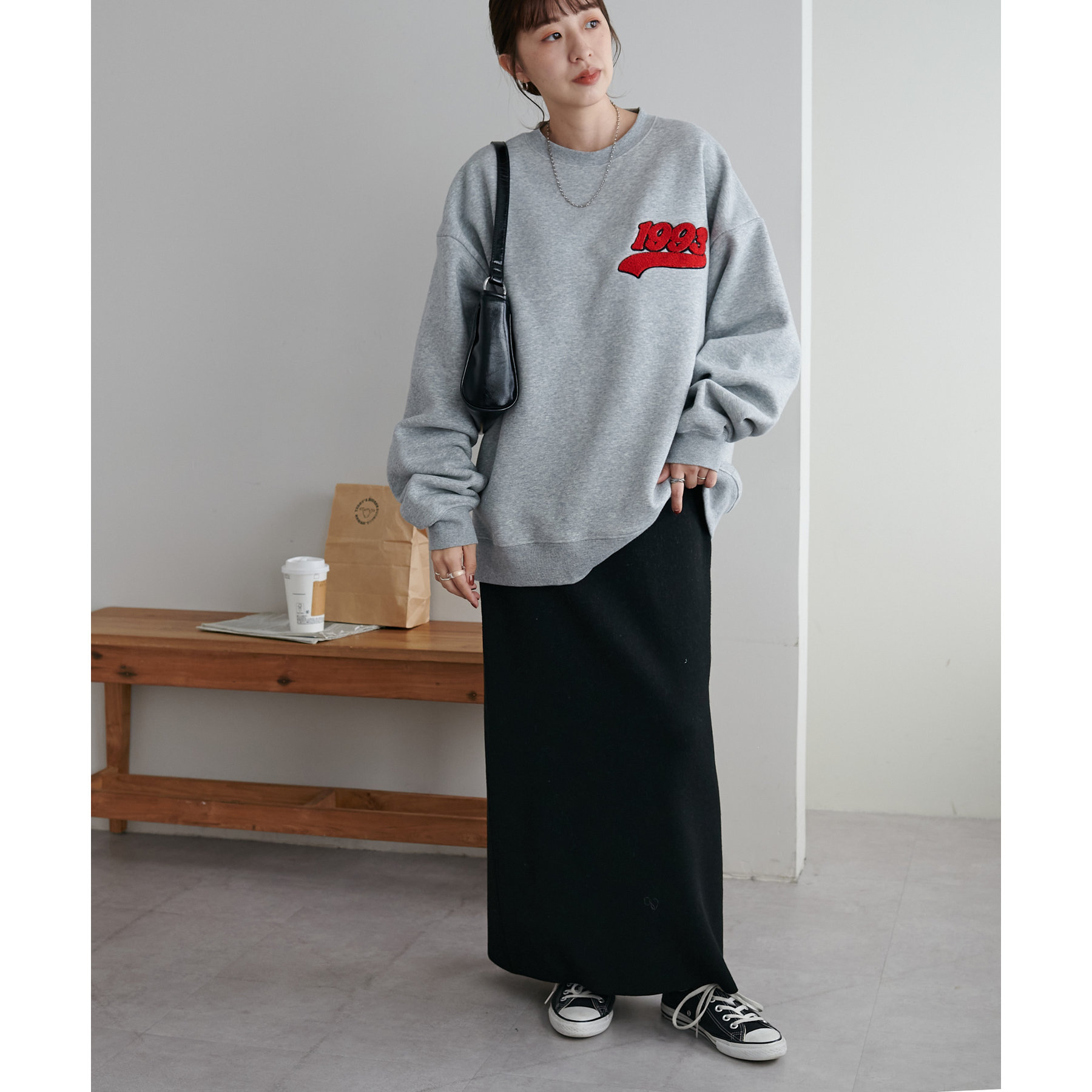 SATUR 刺繍スウェット ユニセックス】サガラワンポイント刺繍スウェット | ファッション通販