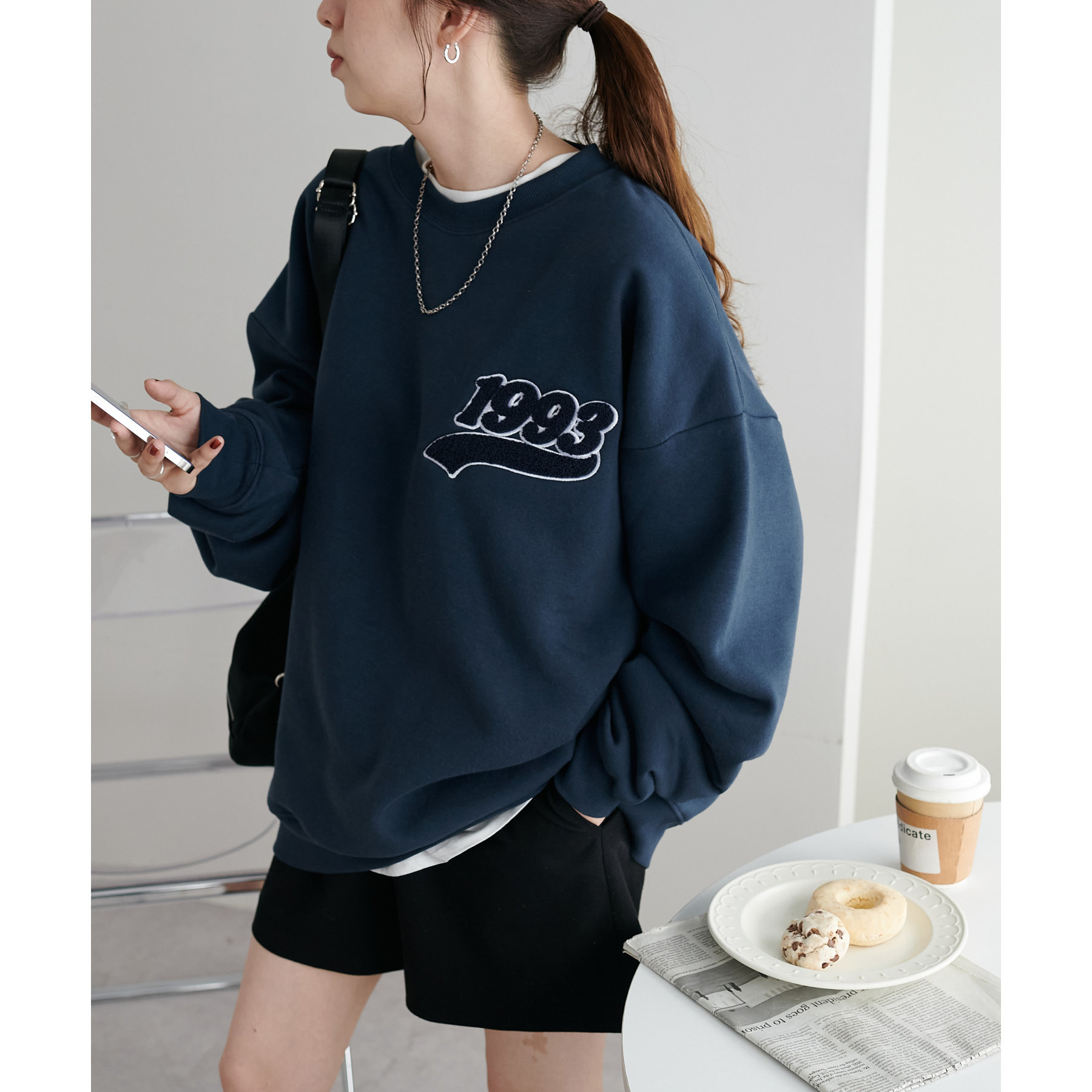 ユニセックス】サガラワンポイント刺繍スウェット