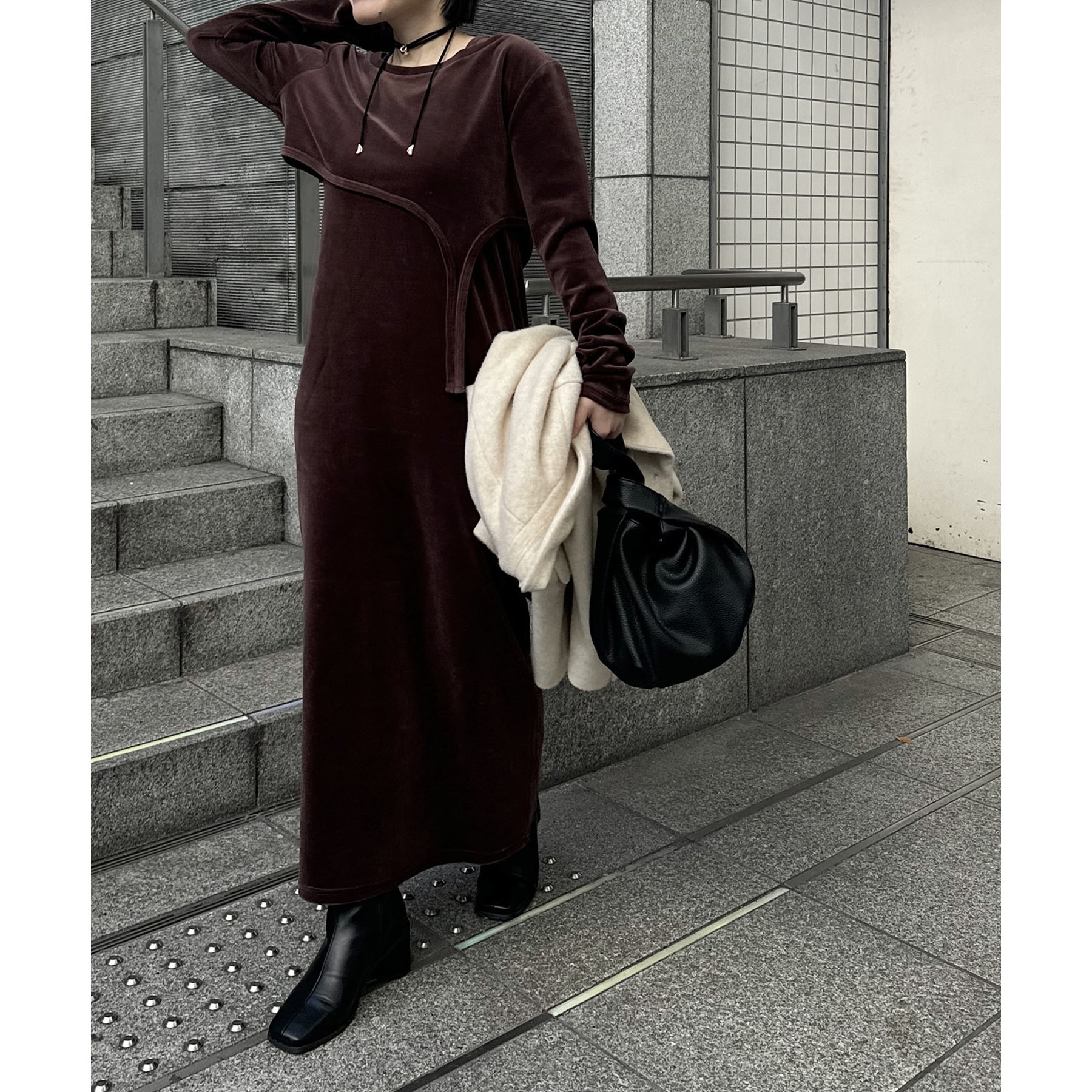 ワンピース KME アクティブクール】Aラインフロントジップワンピース