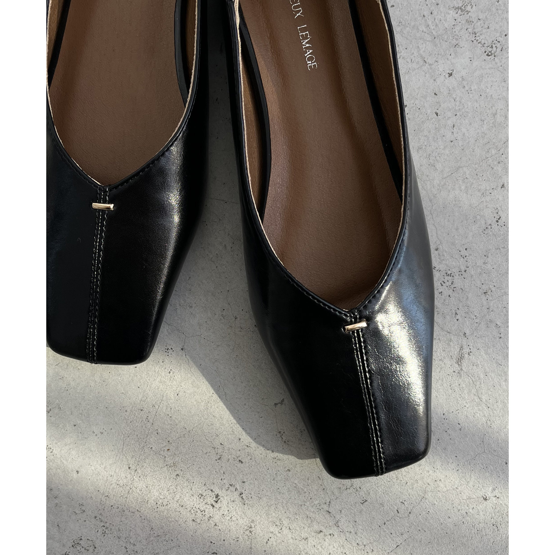 スクエアステッチフラットシューズ スクエアステッチフラットシューズ | ファッション通販サイト NUGU