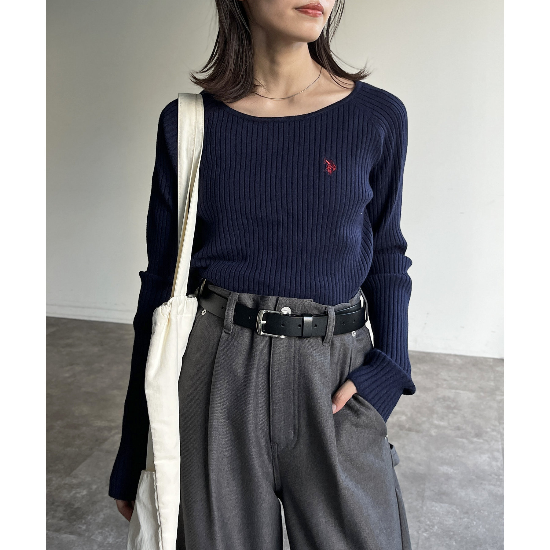 5351 ブロークンダスティーチェックPO ニット ボルドー U.S. POLO ASSN.】ボートネックニット | ファッション通販サイト