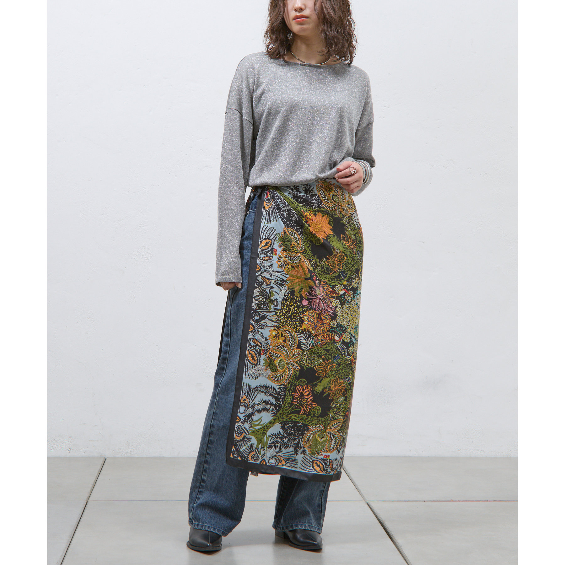 ボタニカル大判スカーフ 90×90 | ファッション通販サイト NUGU