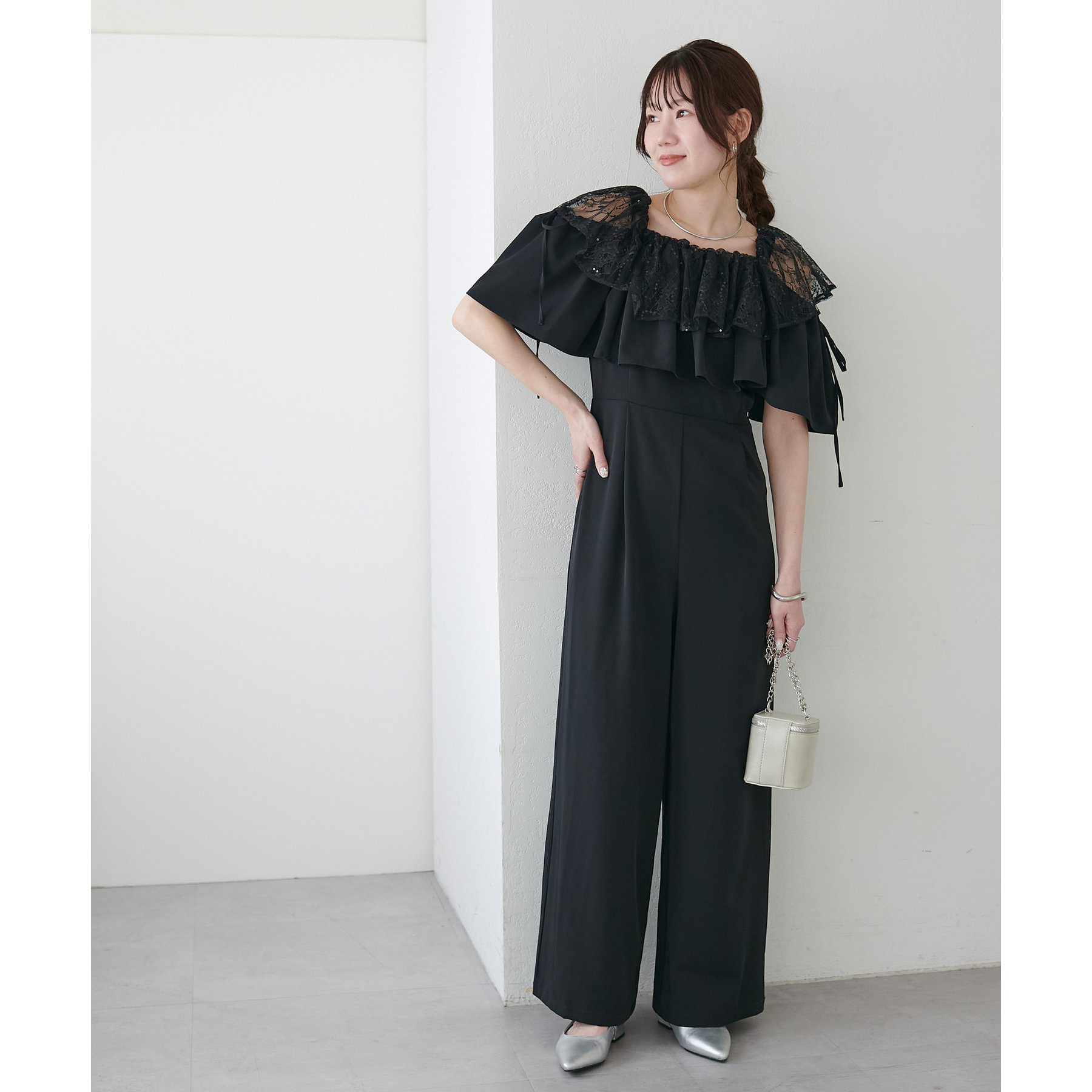 オケージョン】マルチウェイフリルセットキャミサロペット