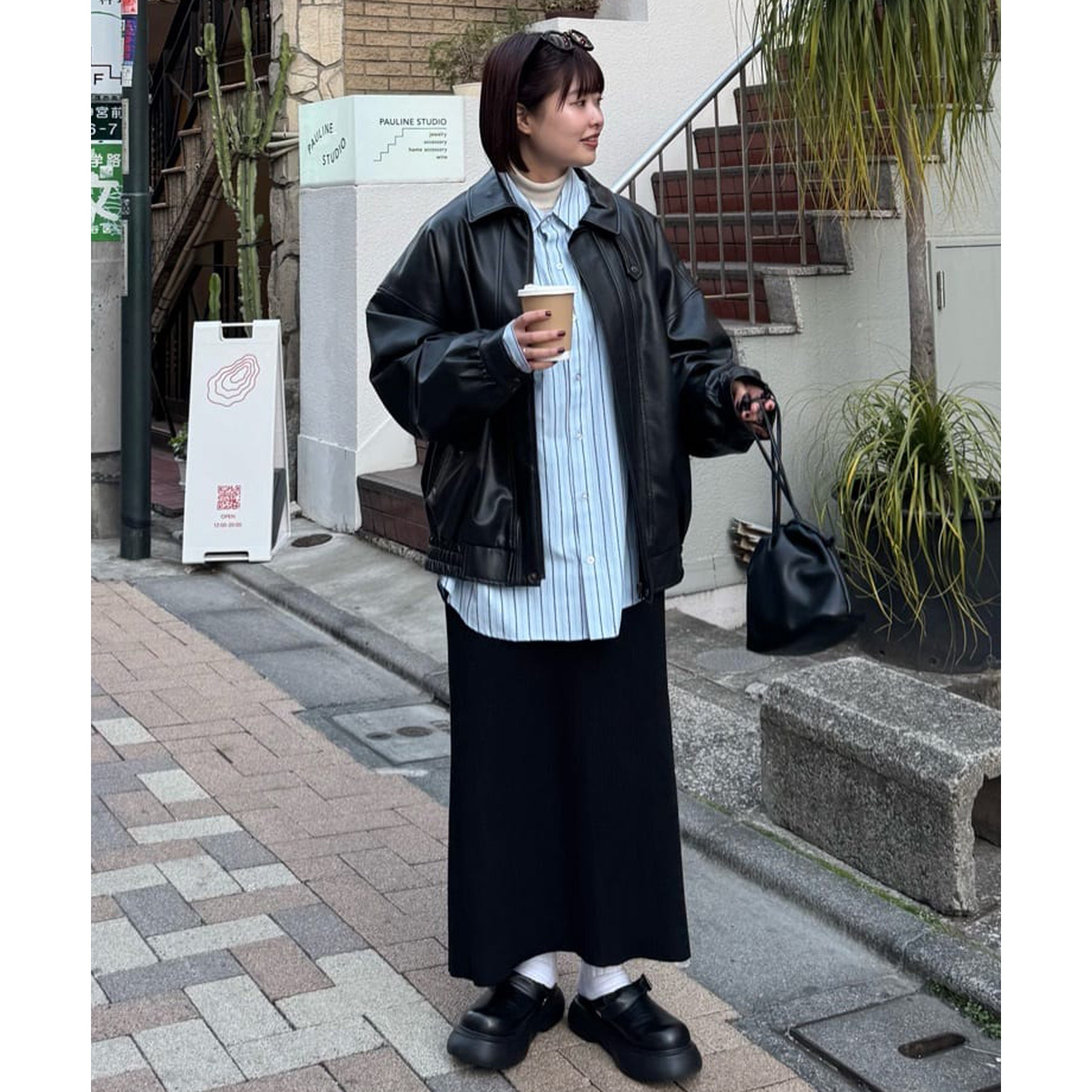 ユニセックス】ドビーストライプオーバーシャツ | ファッション